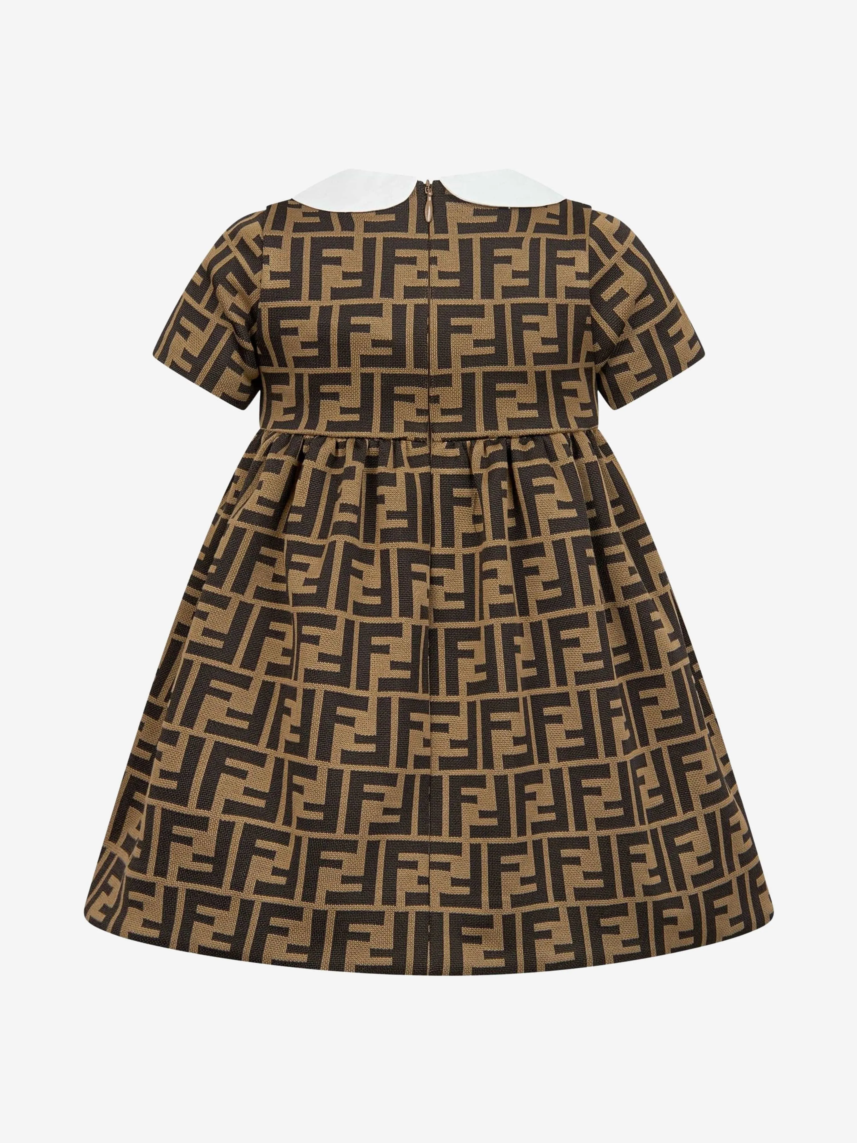 Fendi Baby Girls FF Logo Kleid in Braun