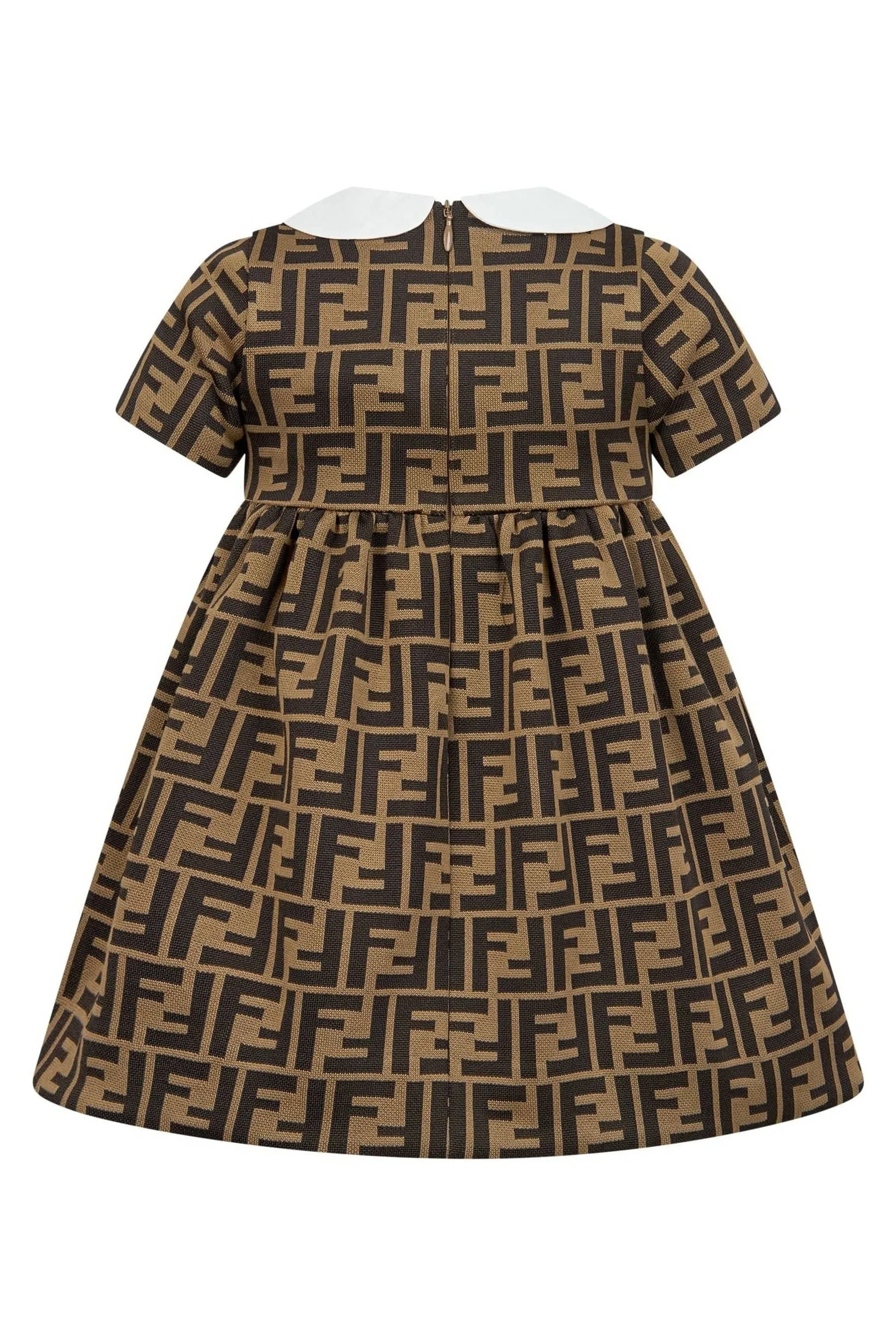 Fendi Baby Girls FF Logo Kleid in Braun