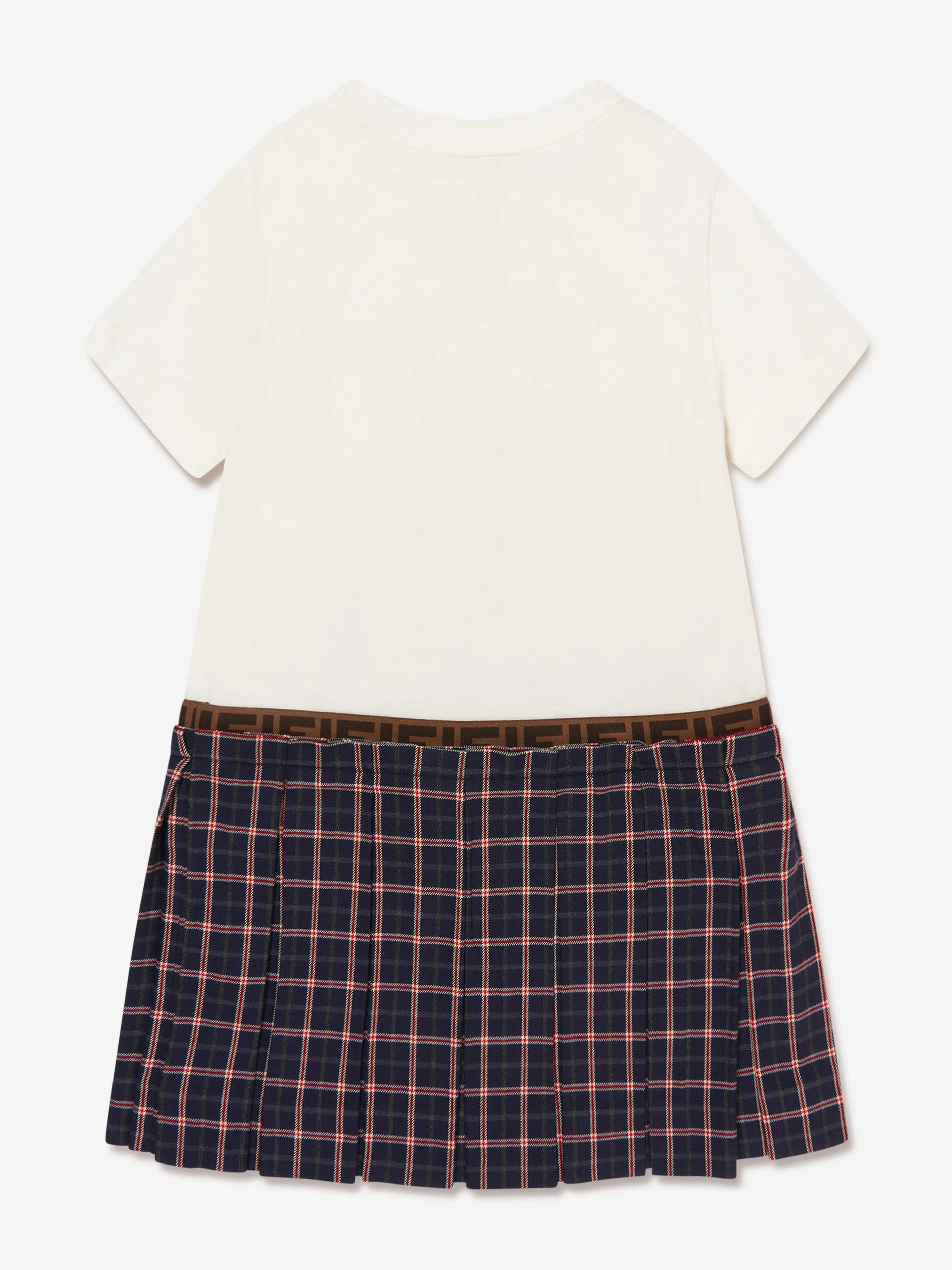 Fendi Girls 2 In 1 Karo-Rockkleid