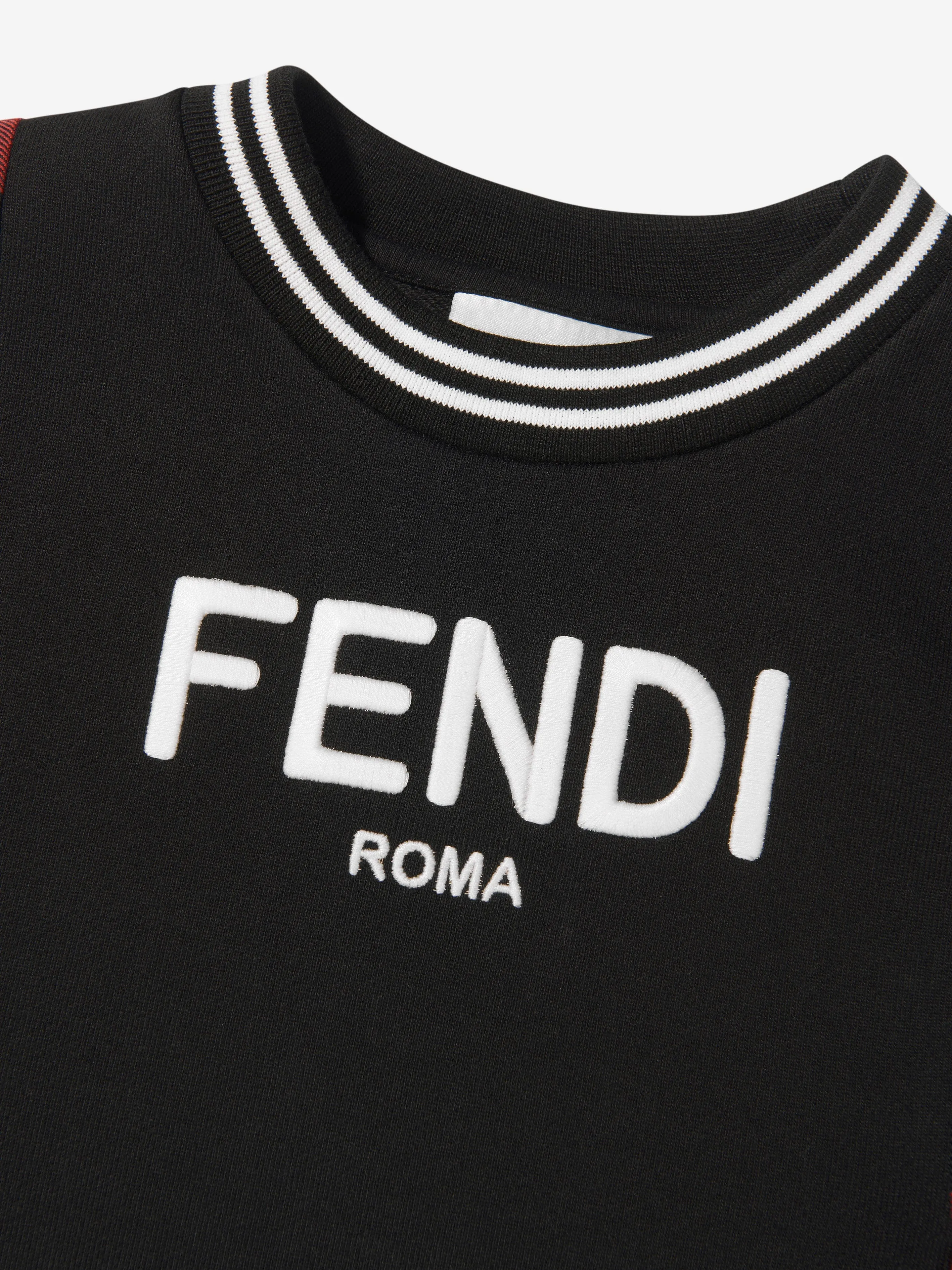 Fendi Girls Karo A-Line Kleid