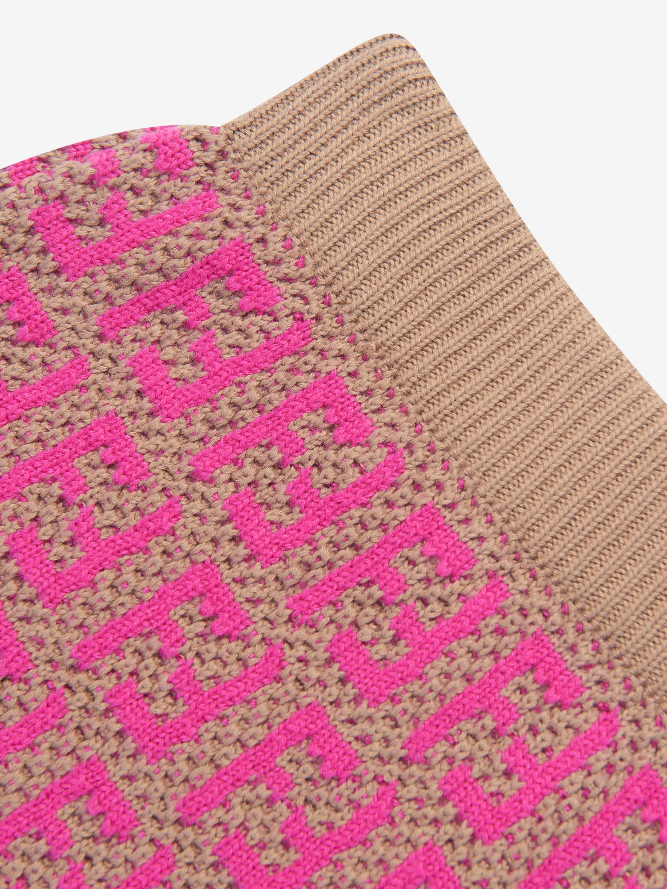 Fendi Girls Gestrickter FF-Logo Rock in Rosa