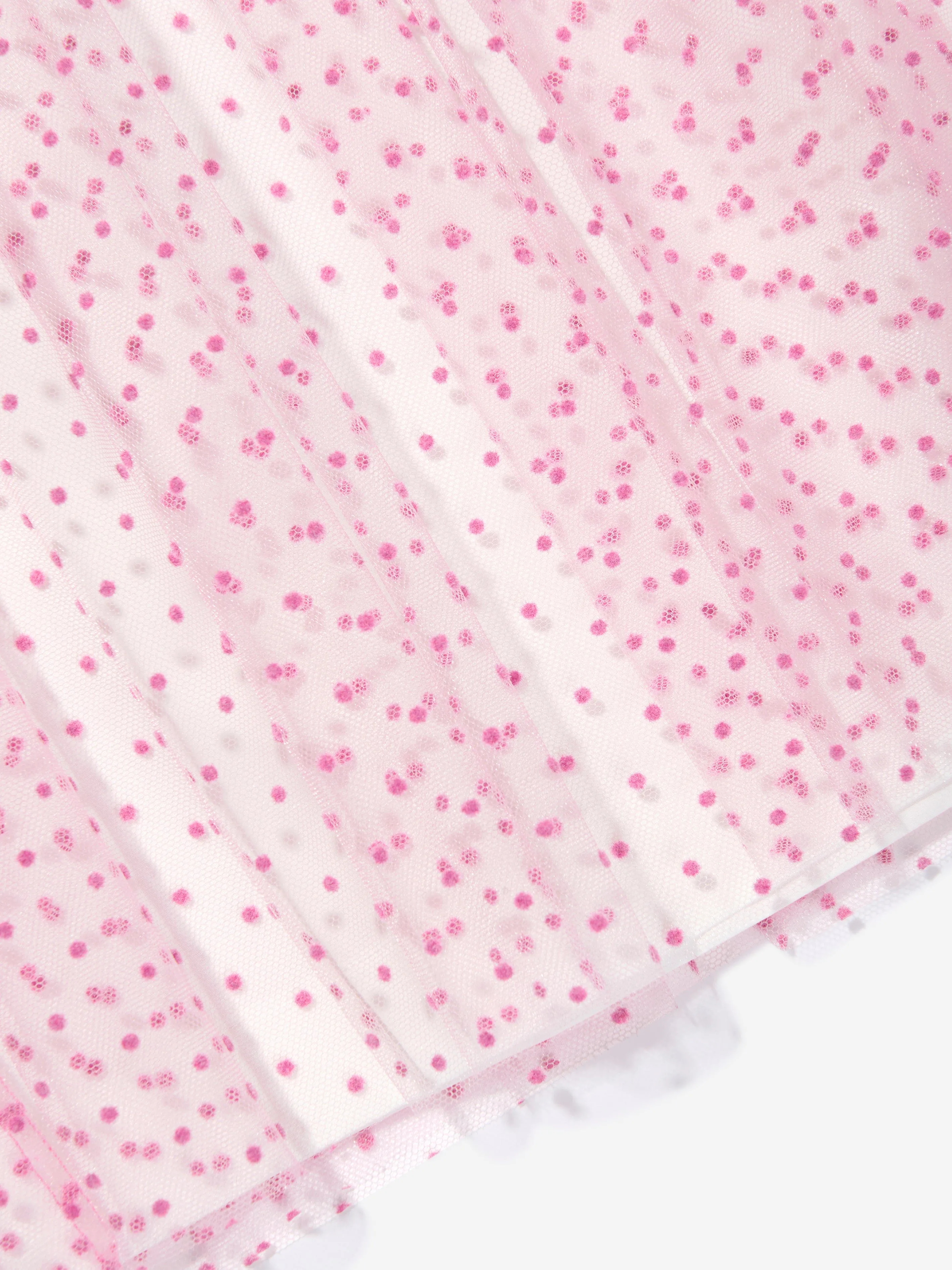 Fendi Girls Logo Tüllkleid in Rosa