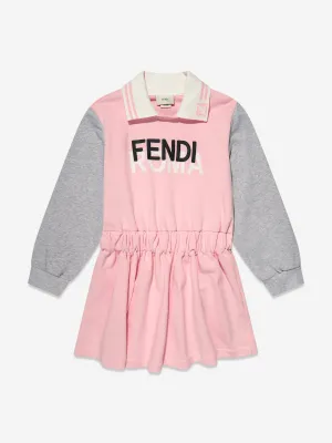 Fendi Girls Strickkleid in Rosa