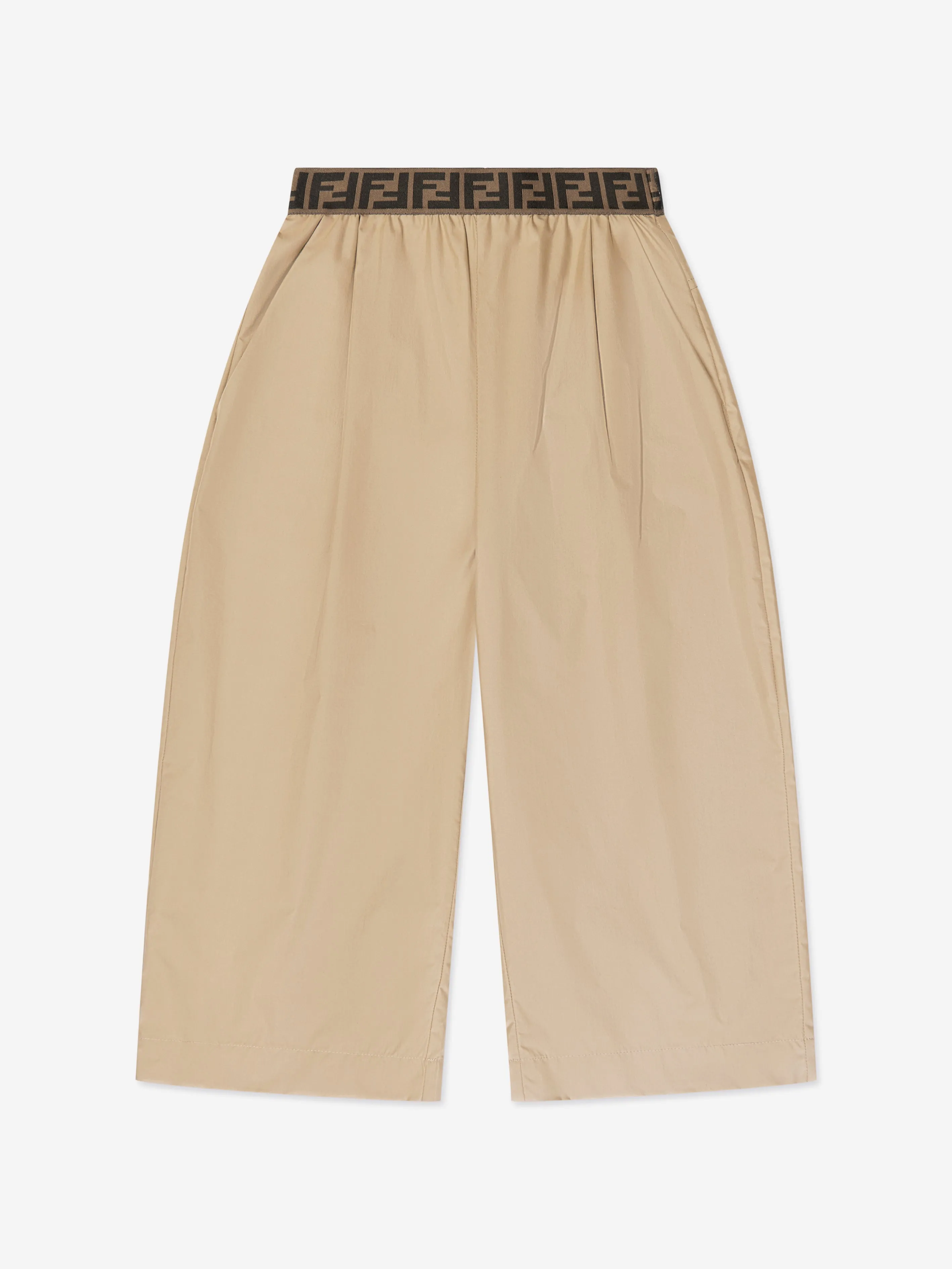 Fendi Girls Weite Bein Hose in Beige