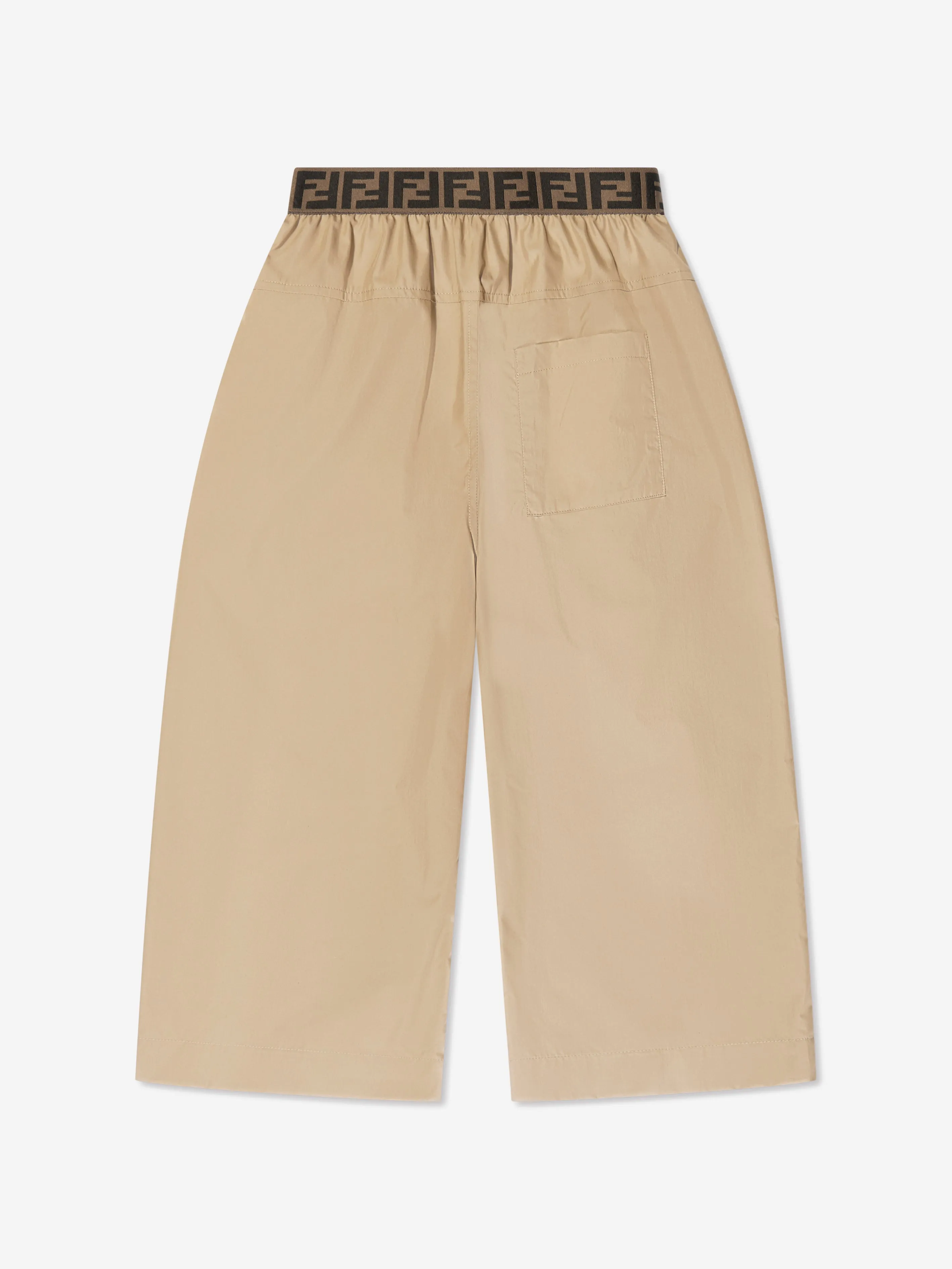Fendi Girls Weite Bein Hose in Beige