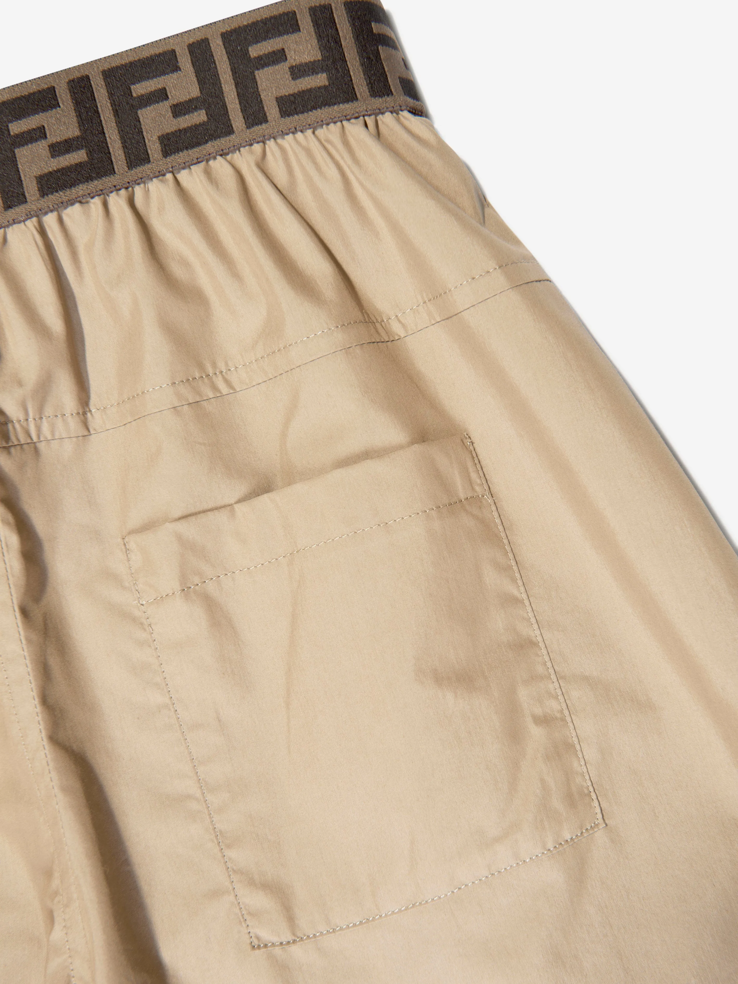 Fendi Girls Weite Bein Hose in Beige