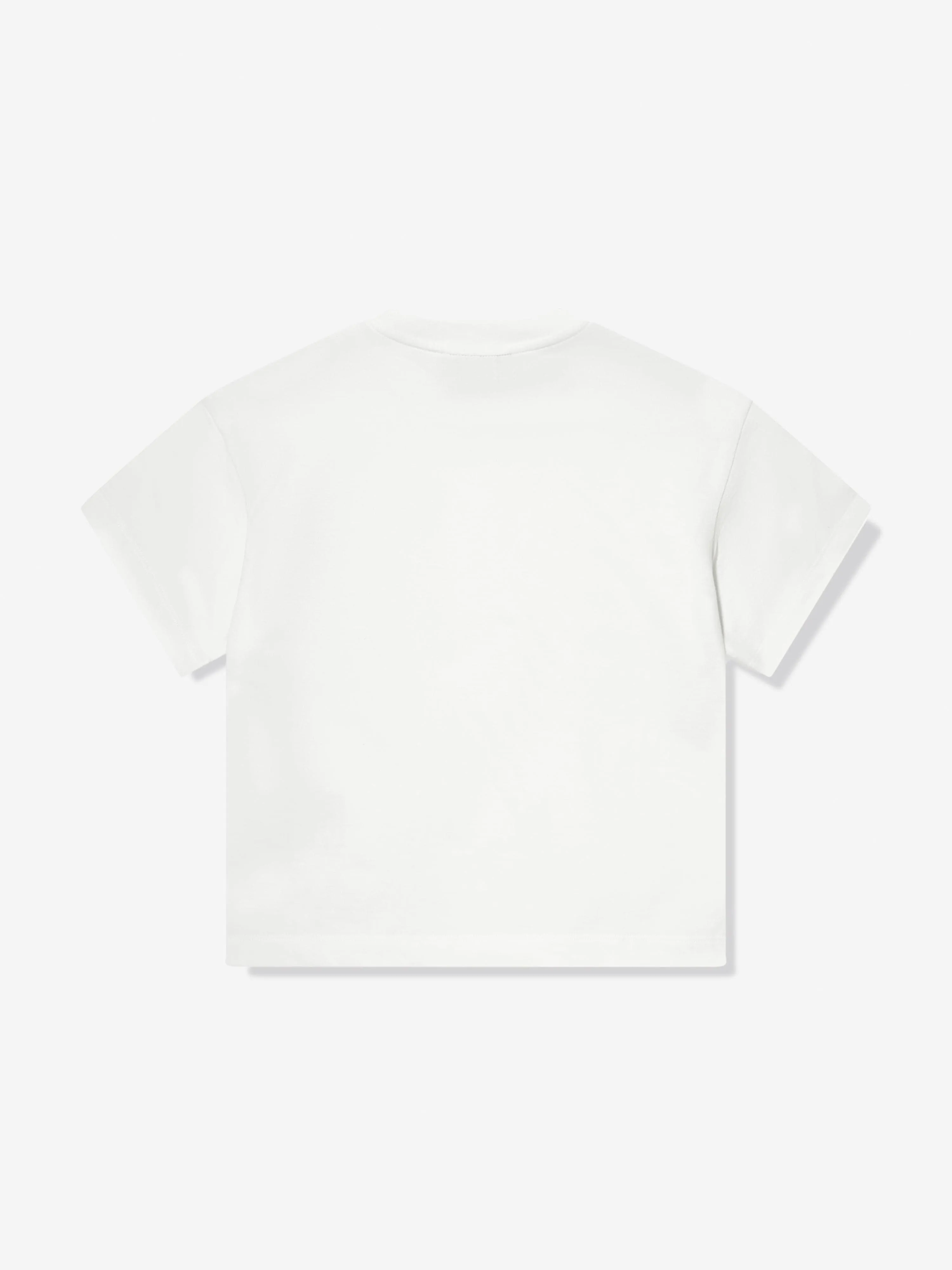 Fendi Kids Logo-Print T-Shirt in Weiß mit Tasche