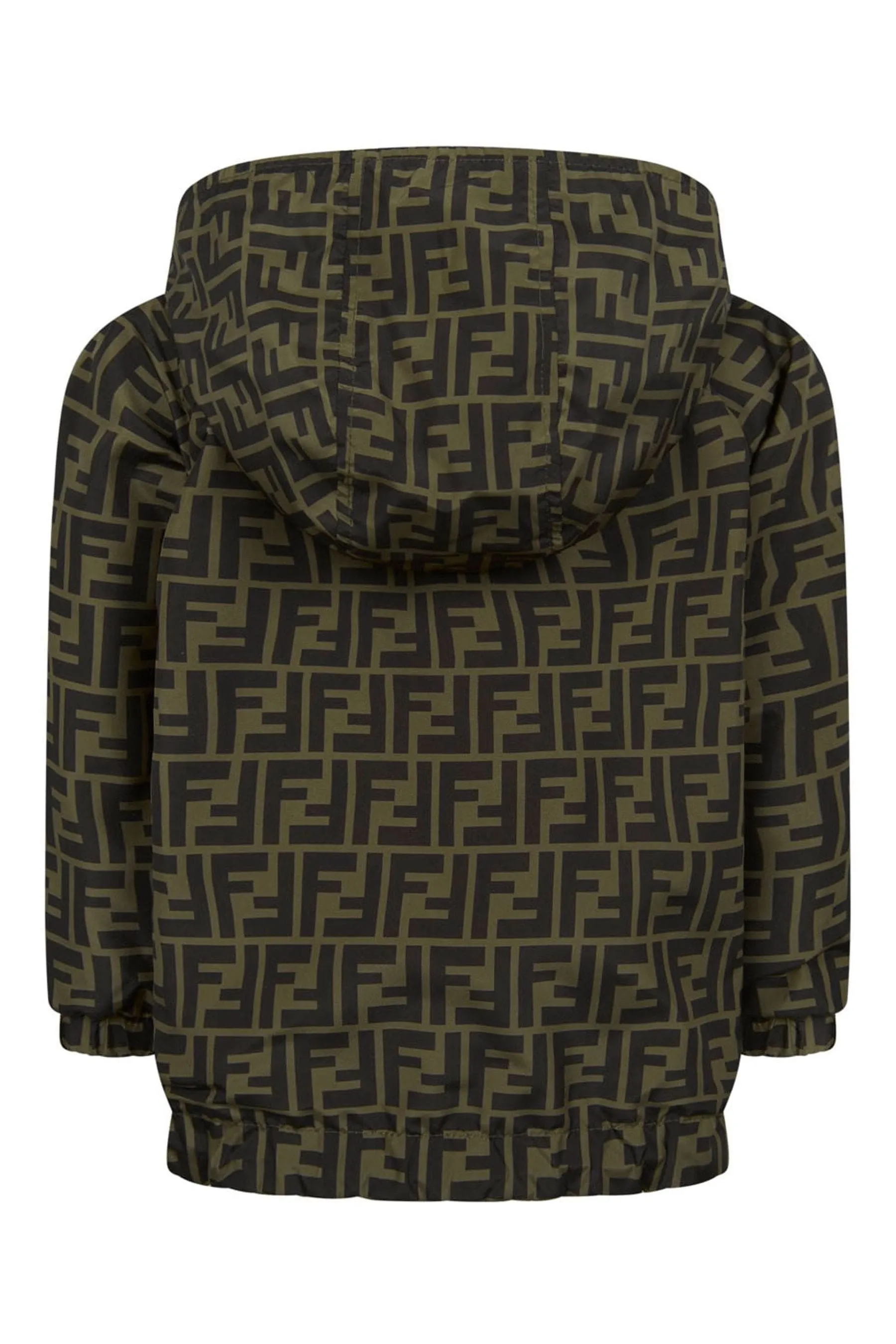 Fendi Kids Reversible FF K-Way Jacke in Schwarz