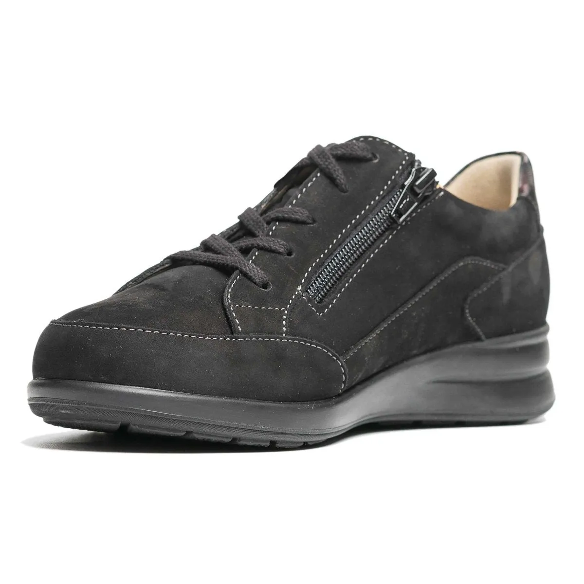 Finn Comfort Damen Prato Schwarz/Bordeaux Nubuk
