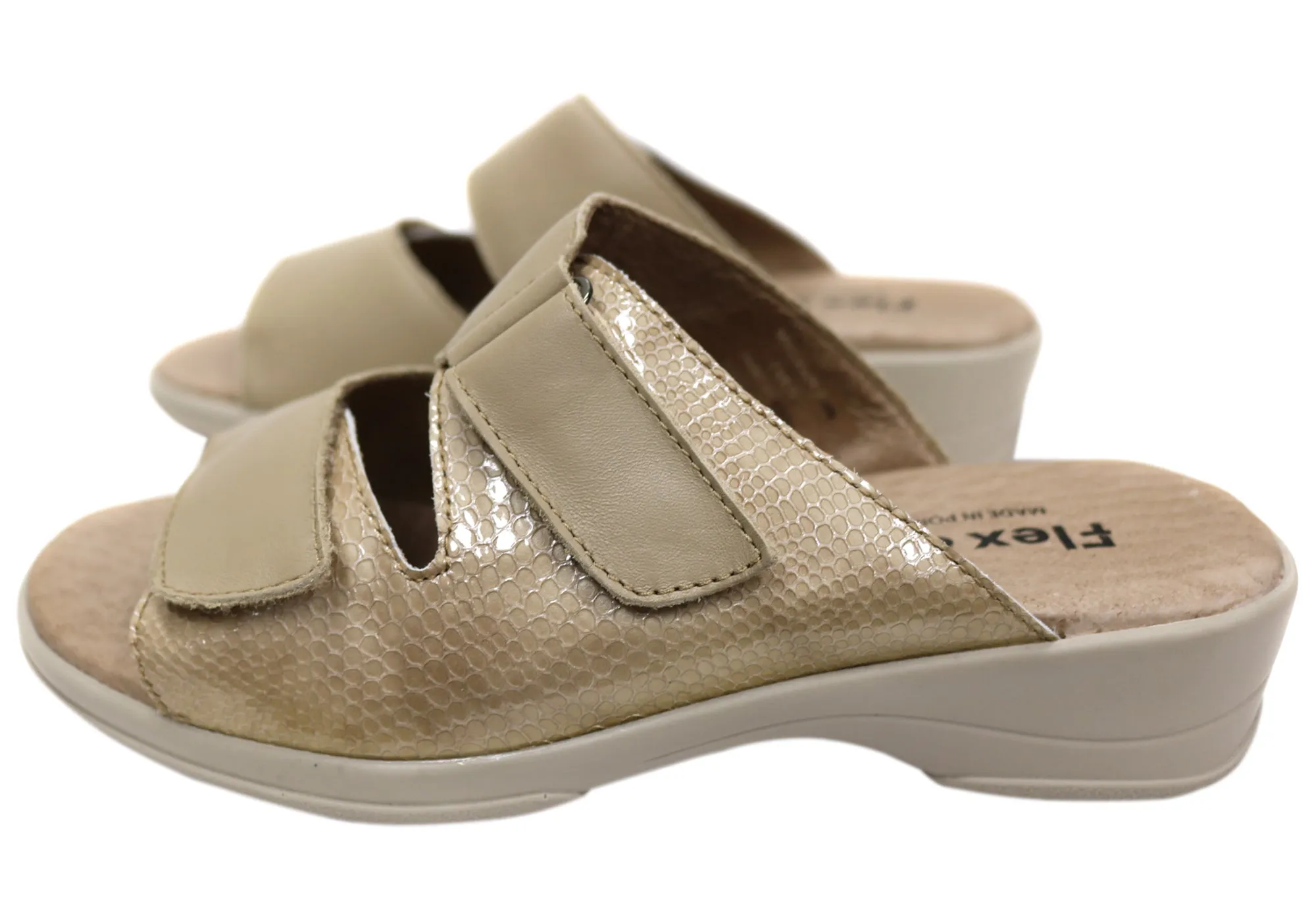 Flex & Go Banksia Damen Ledersandalen aus Portugal Flex & Go Schuhe