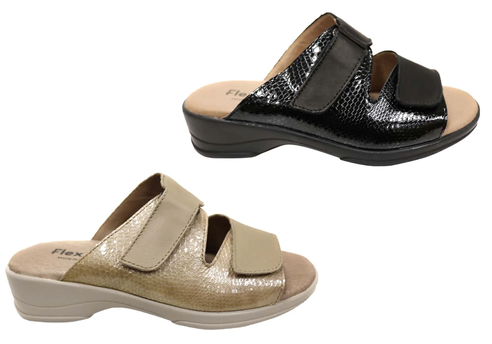 Flex & Go Banksia Damen Ledersandalen aus Portugal Flex & Go Schuhe