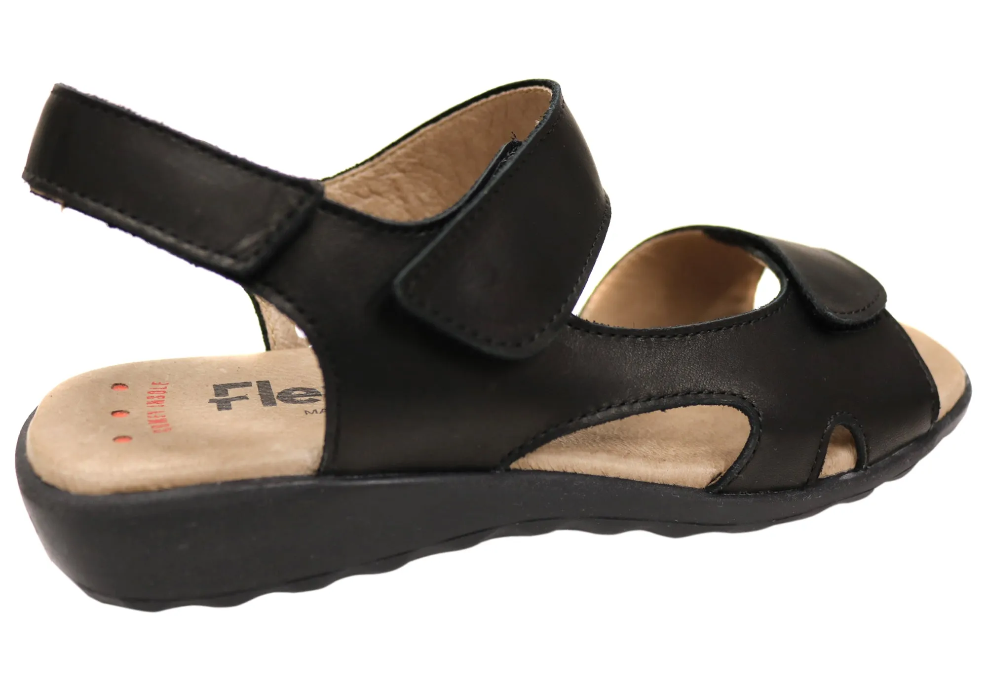 Flex & Go Carmella Damen Bequeme Ledersandalen Hergestellt in Portugal Flex & Go Schuhe