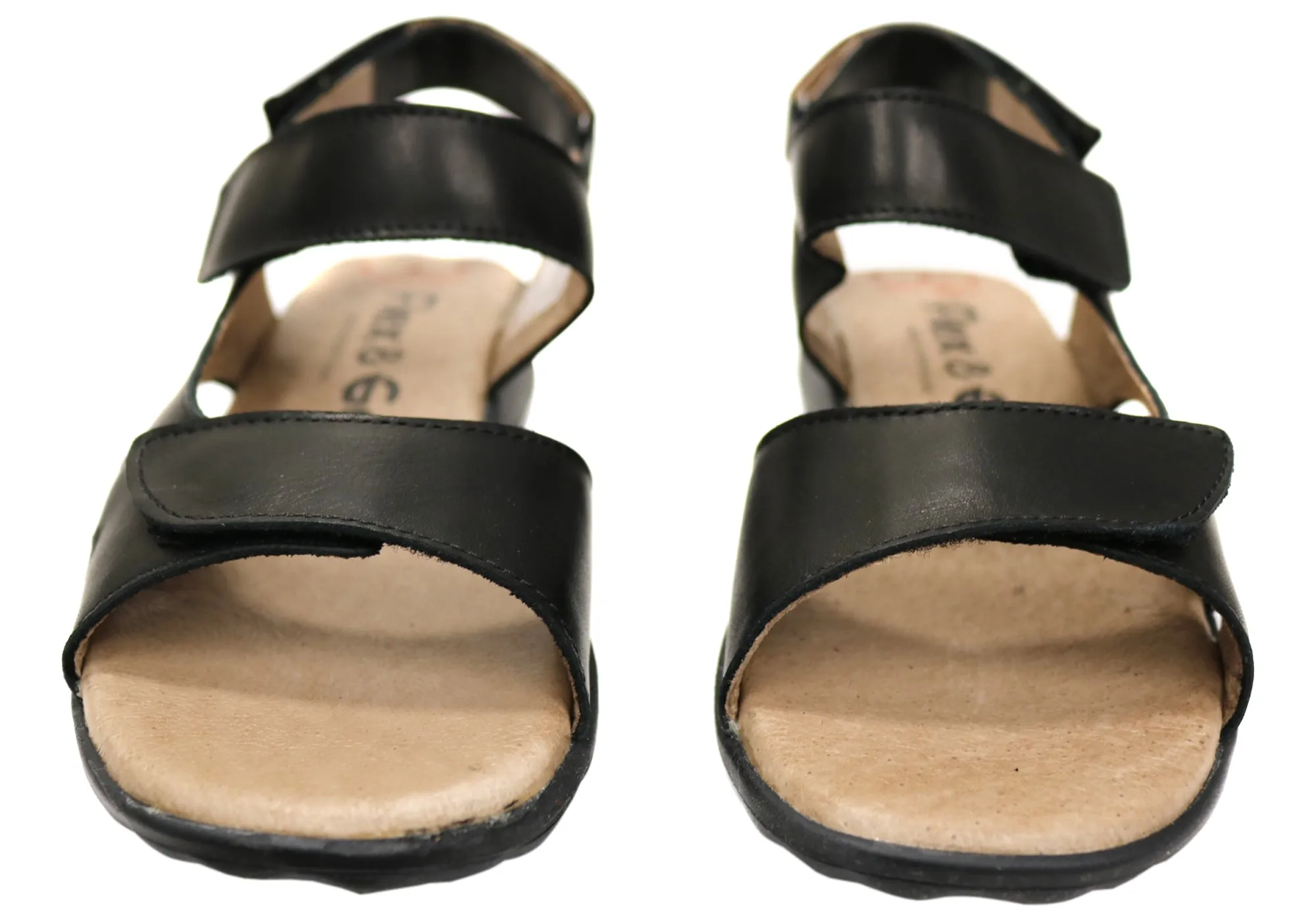 Flex & Go Carmella Damen Bequeme Ledersandalen Hergestellt in Portugal Flex & Go Schuhe