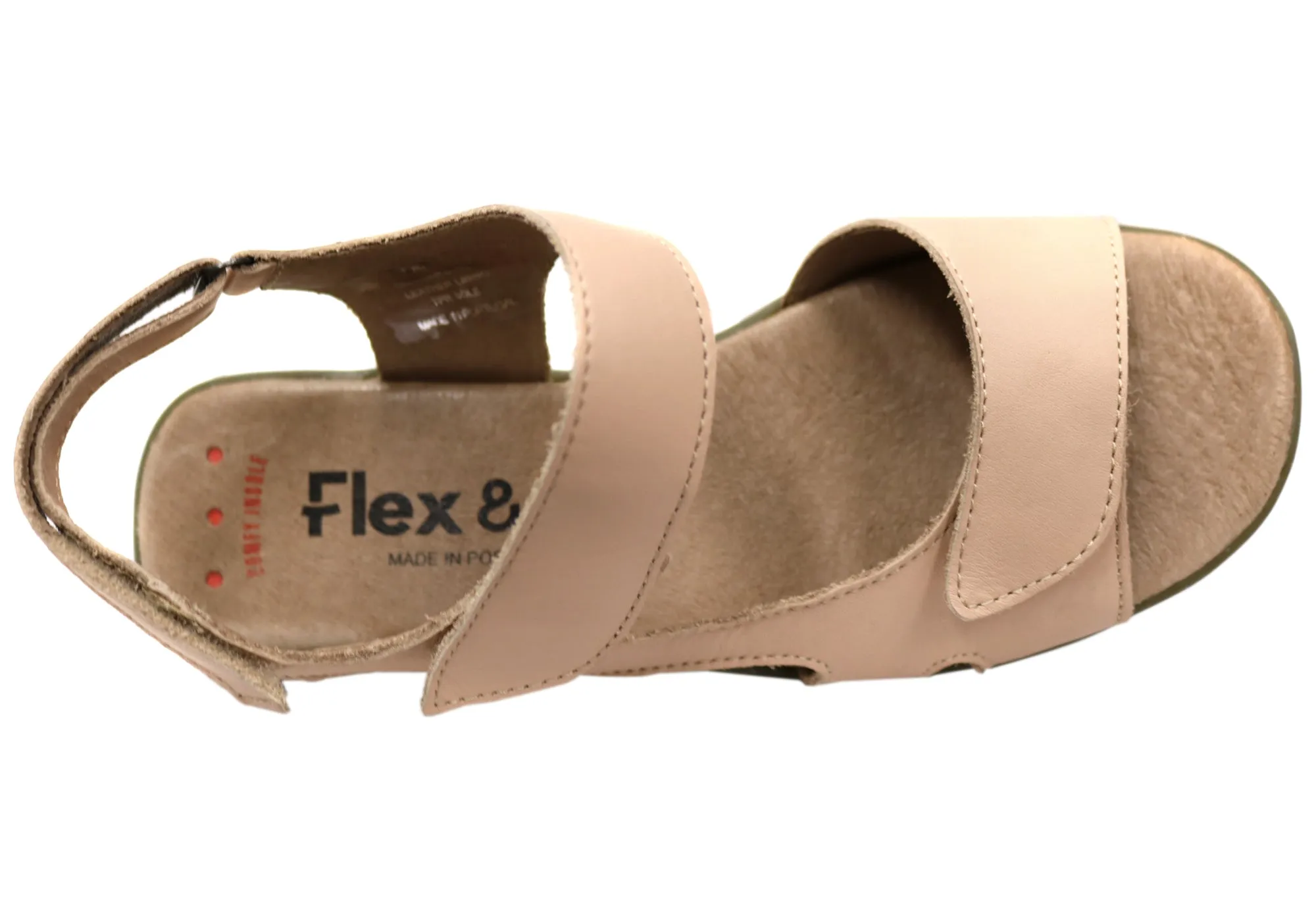 Flex & Go Carmella Damen Bequeme Ledersandalen Hergestellt in Portugal Flex & Go Schuhe