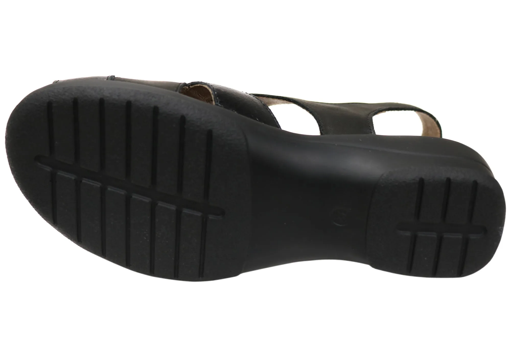 Flex & Go Hilda Damen Bequeme Ledersandalen Hergestellt in Portugal Flex & Go Schuhe
