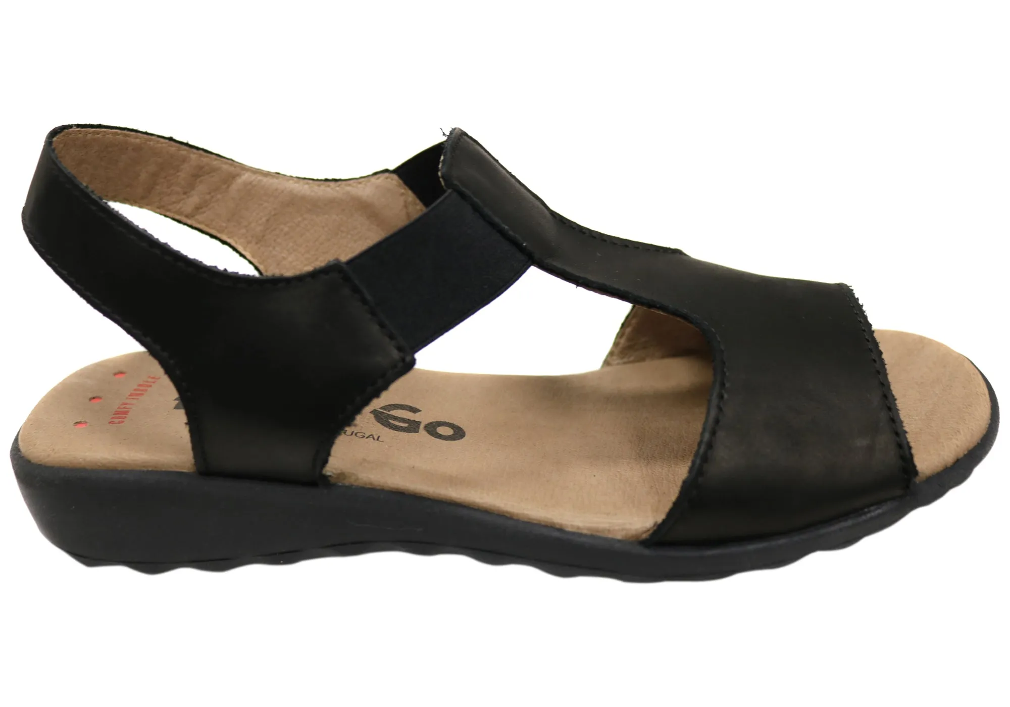 Flex & Go Honor Damen Bequeme Ledersandalen Hergestellt in Portugal Flex & Go Schuhe