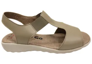 Flex & Go Honor Damen Bequeme Ledersandalen Hergestellt in Portugal Flex & Go Schuhe