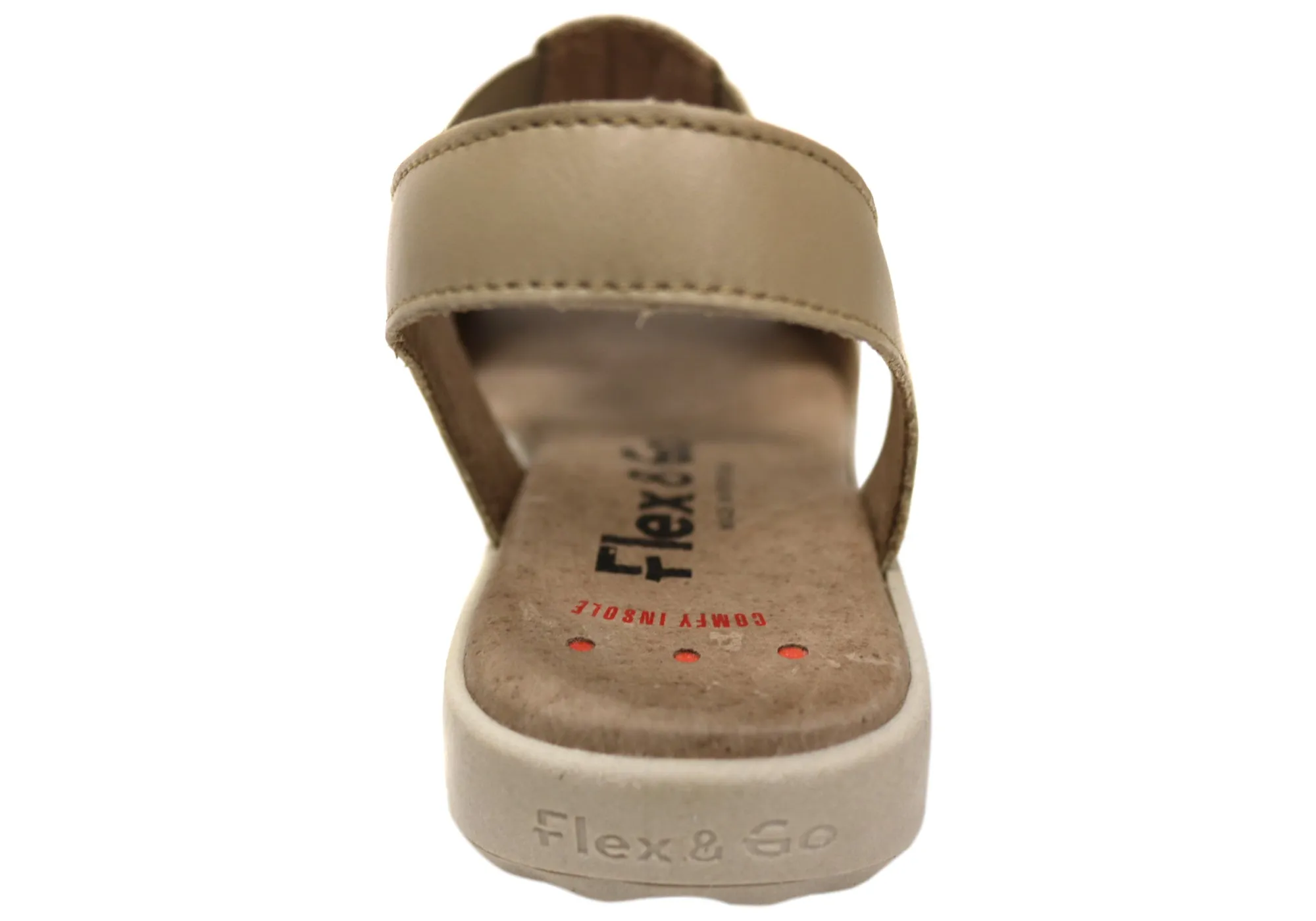 Flex & Go Honor Damen Bequeme Ledersandalen Hergestellt in Portugal Flex & Go Schuhe