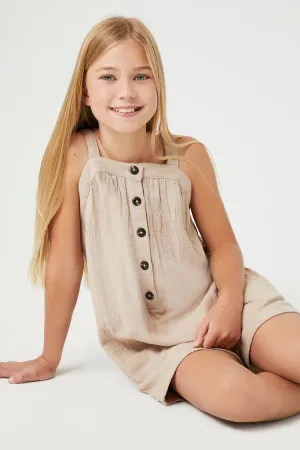 Forever 21 Mädchen Knopfleiste Overall (Kinder) Khaki Forever 21