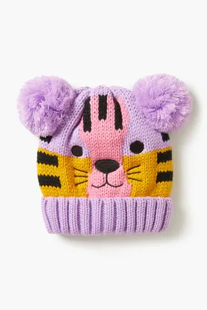 Forever 21 Mädchen Colorblock Tiger Mütze (Kinder) Lila/Orange Forever 21