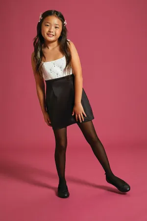 Forever 21 Mädchen Strass-Farbblock-Kleid (Kinder) Schwarz/Elfenbein Forever 21