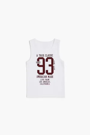 Forever 21 Mädchen Rippstrick LA Grafik Tanktop (Kinder) Weiß/Mehrfarbig Forever 21