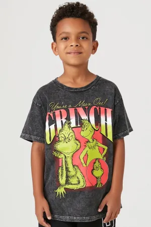 Forever 21 Kids Mineral Wash Grinch T-Shirt (Mädchen   Jungen) Grau/Mehrfarbig Forever 21