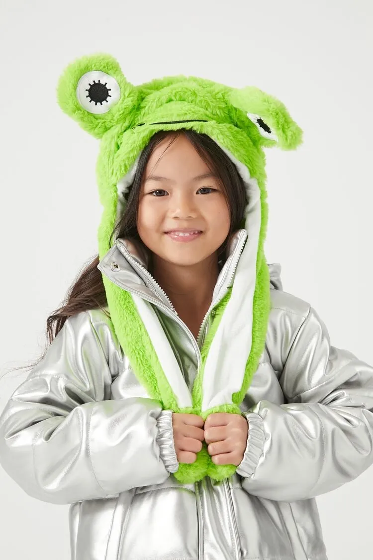 Forever 21 Kids Plüsch-Frosch-Hut (Mädchen   Jungen) Grün/Weiß Forever 21