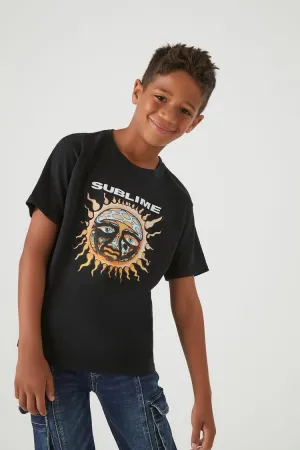 Forever 21 Kids Sublime Grafik-T-Shirt (Mädchen   Jungen) Schwarz/Mehrfarbig Forever 21