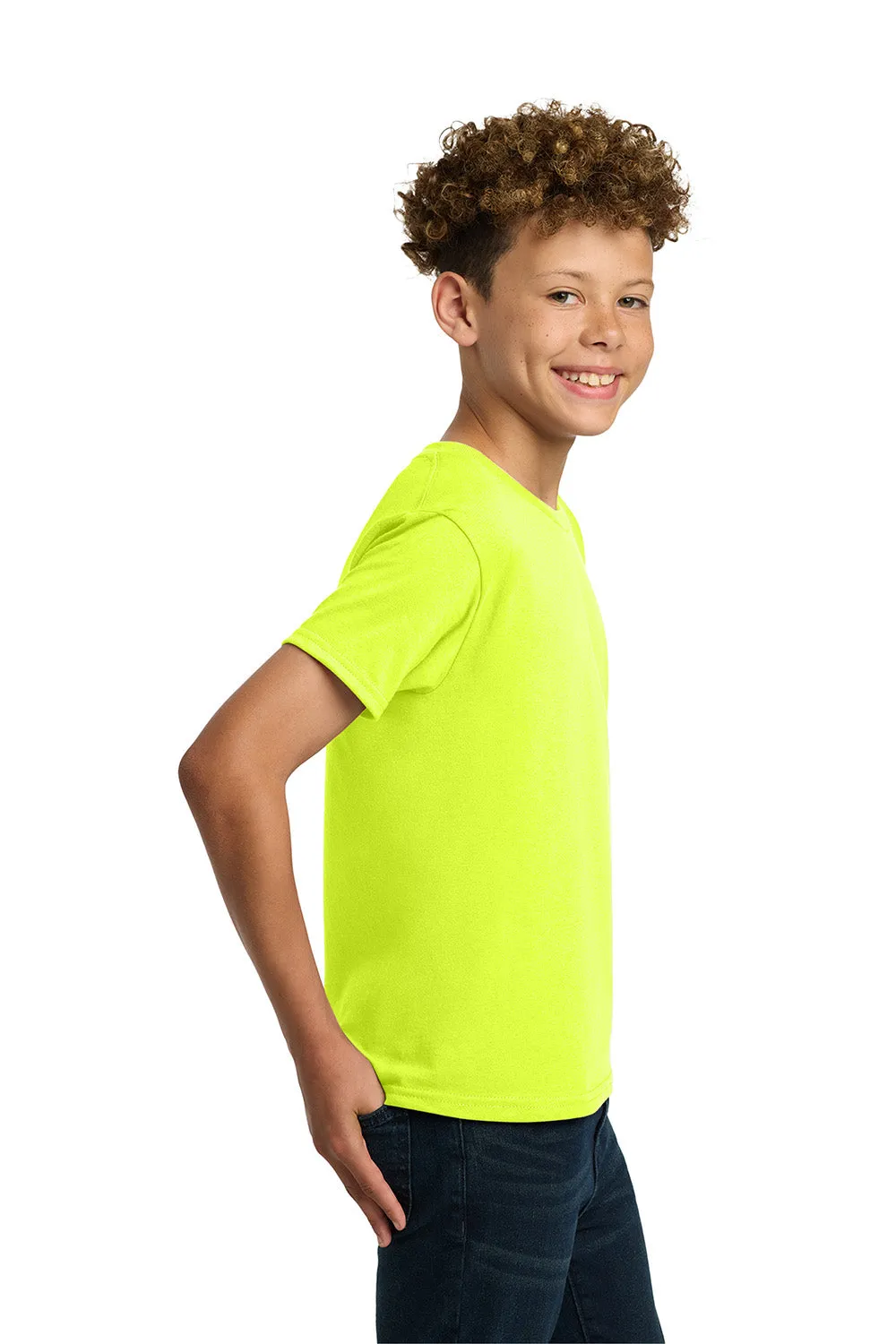 Gildan Jugend Kurzarm Rundhals T-Shirt - Sicherheitsgrün