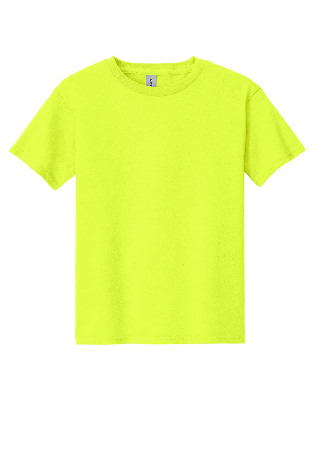 Gildan Jugend Kurzarm Rundhals T-Shirt - Sicherheitsgrün
