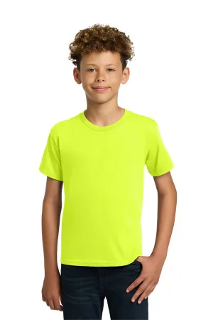Gildan Jugend Kurzarm Rundhals T-Shirt - Sicherheitsgrün