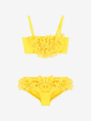 Mädchen Alissia Funkelnder Bikini in Gelb