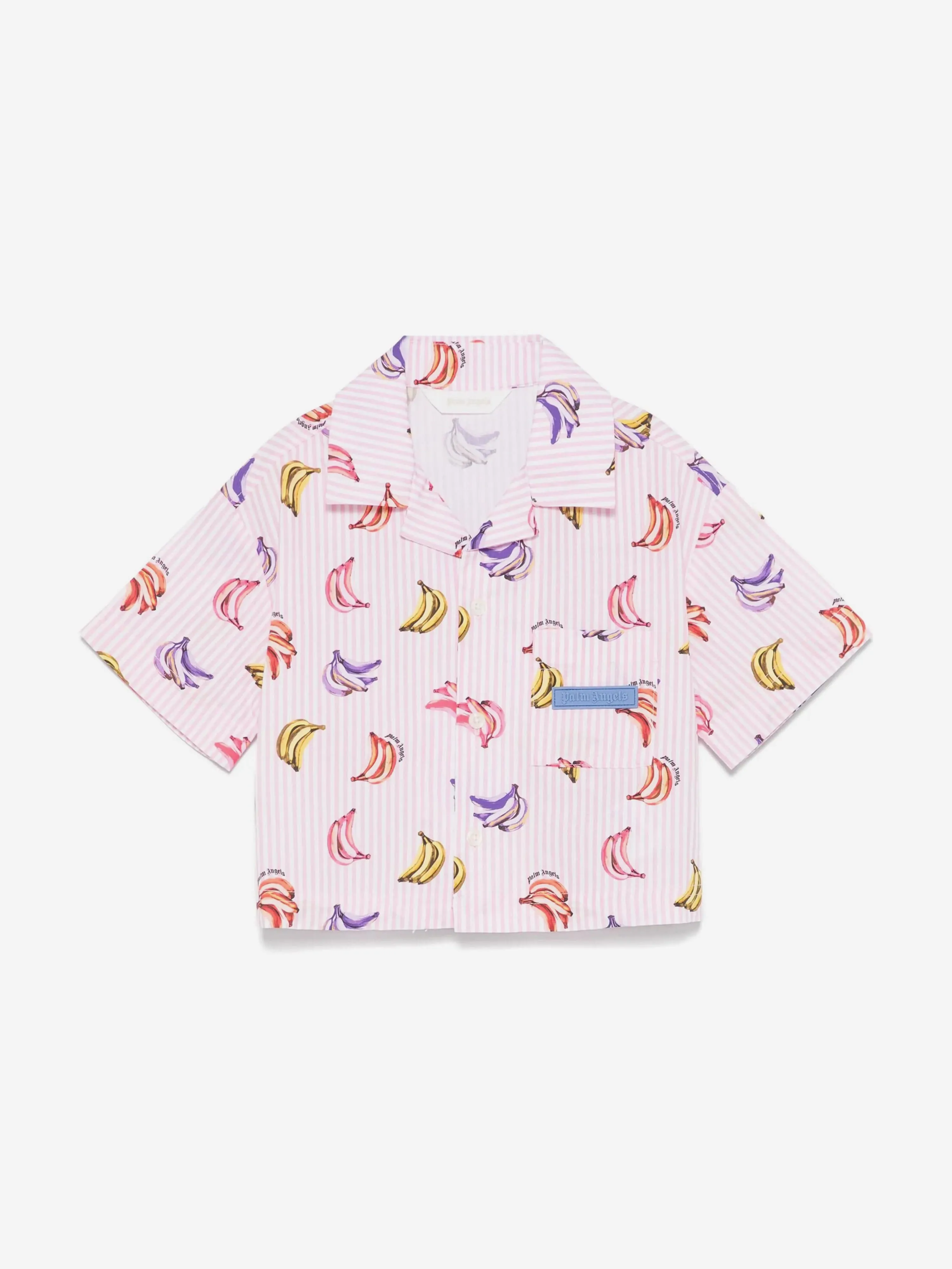 Mädchen AOP Bananas Cropped Shirt in Pink