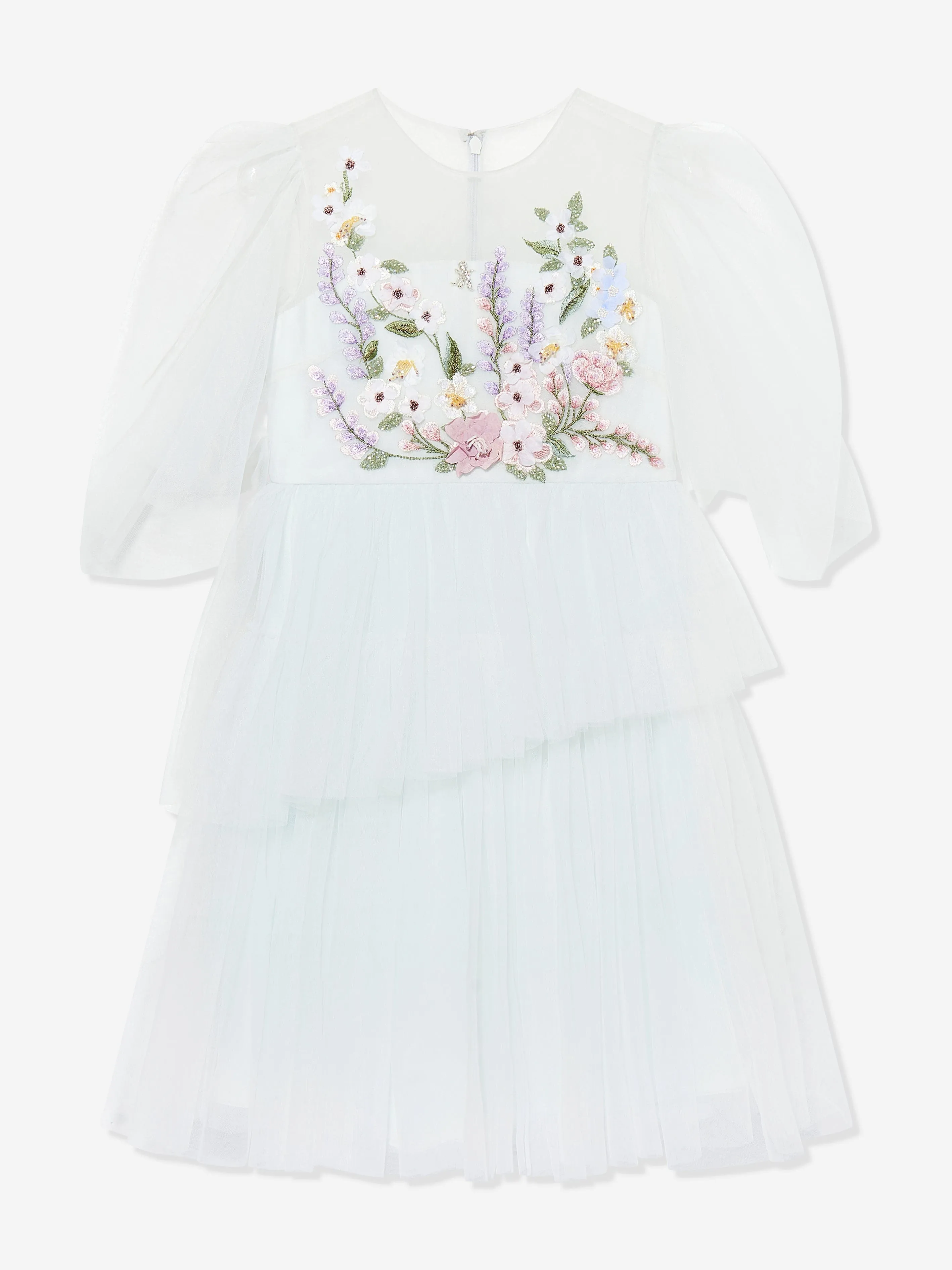 Mädchen Ariel Tüll Anlasskleid in Blau