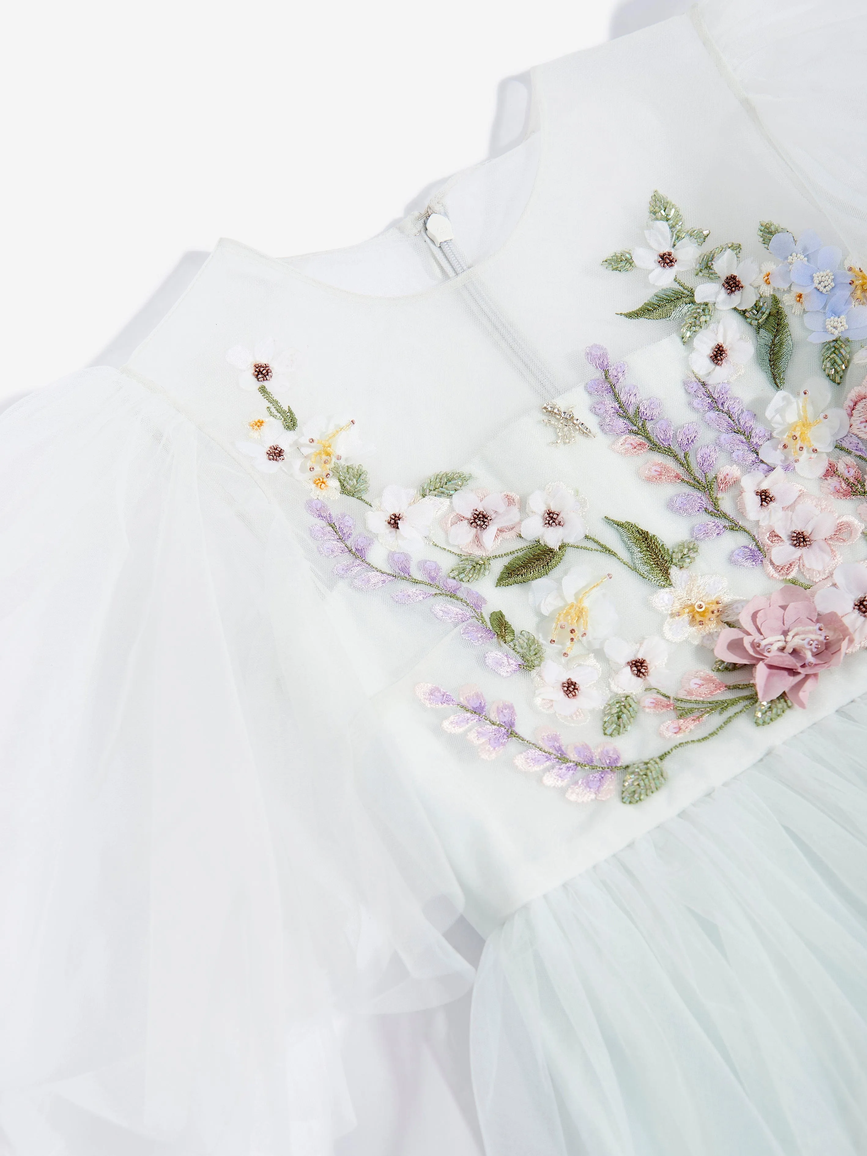 Mädchen Ariel Tüll Anlasskleid in Blau