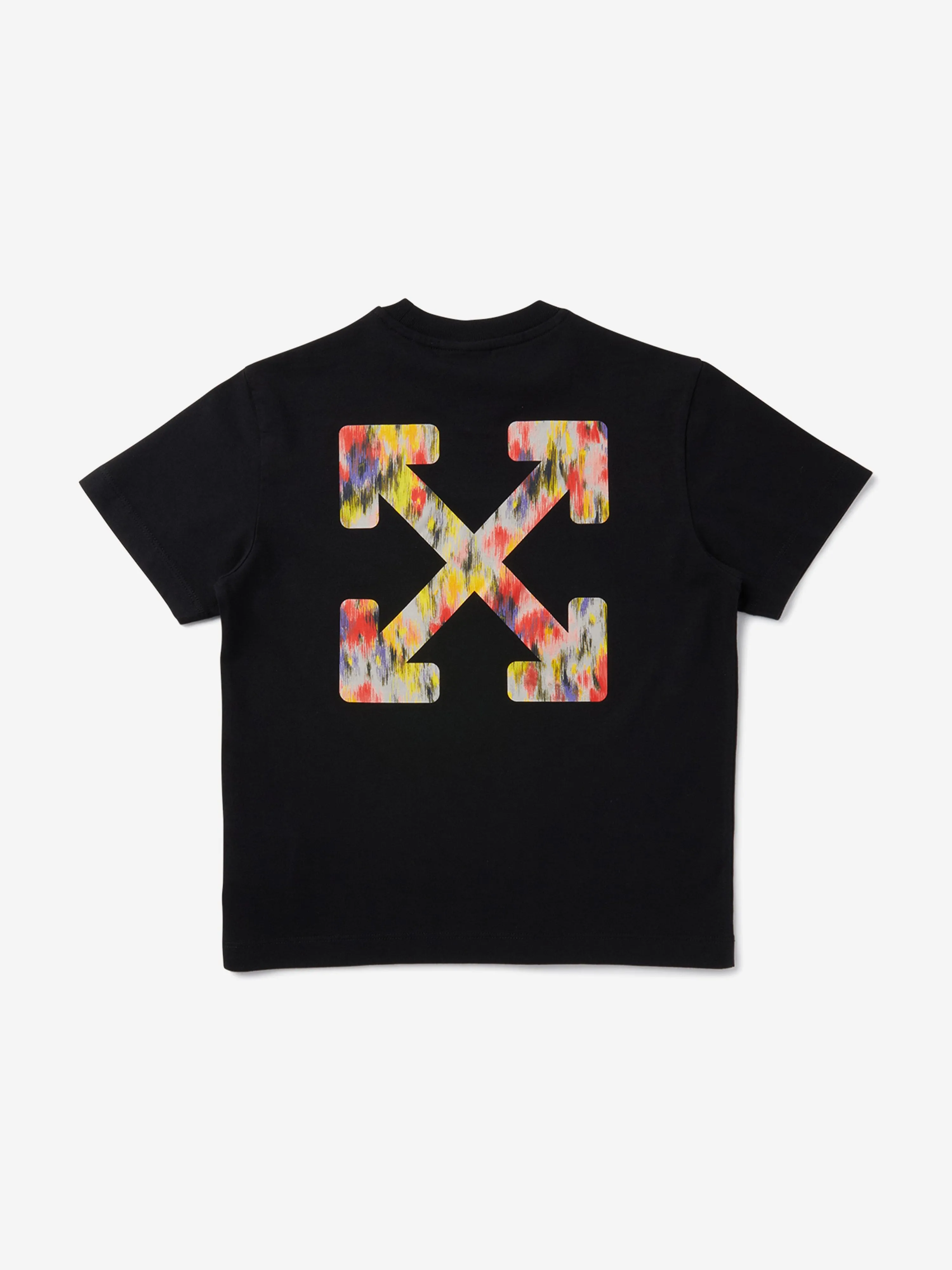 Mädchen Pfeil Blumen T-Shirt in Schwarz