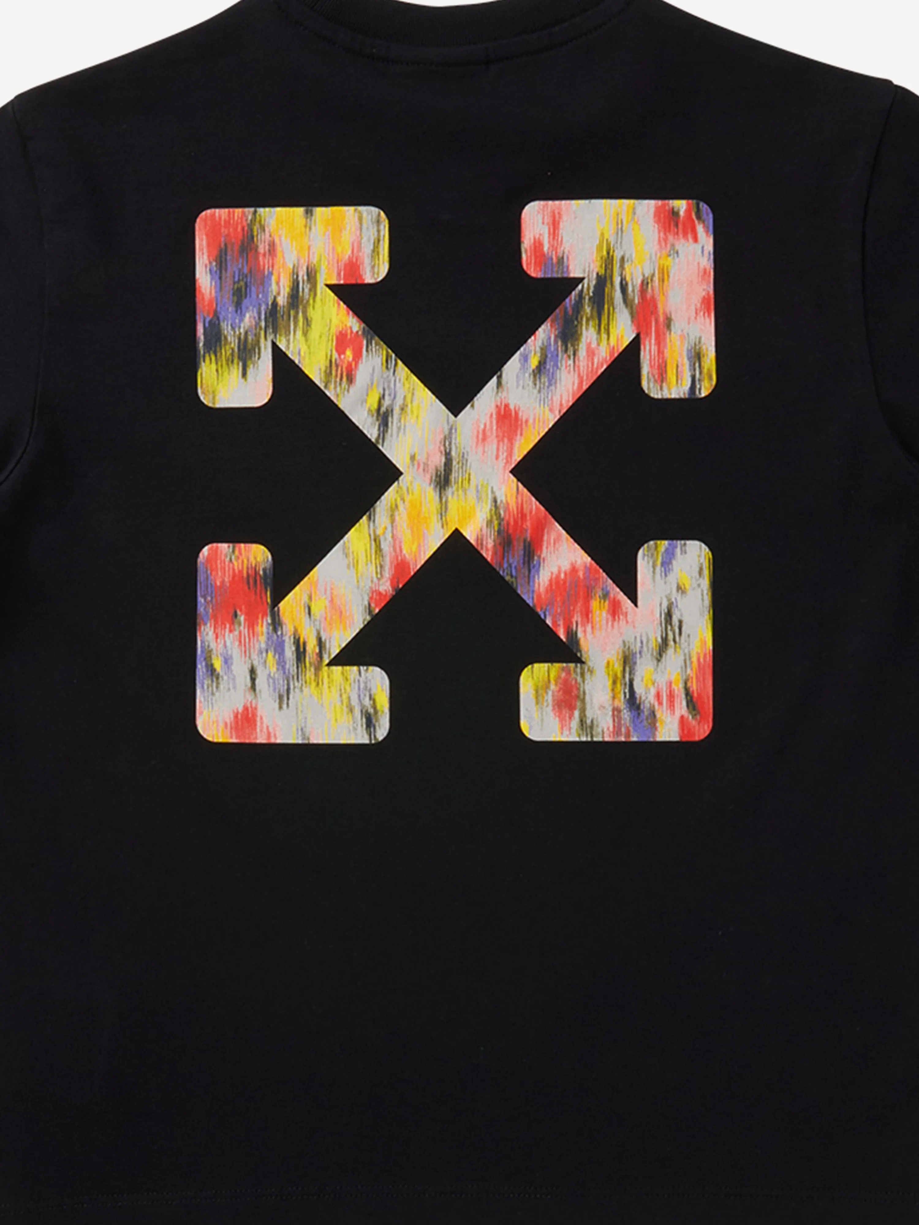 Mädchen Pfeil Blumen T-Shirt in Schwarz