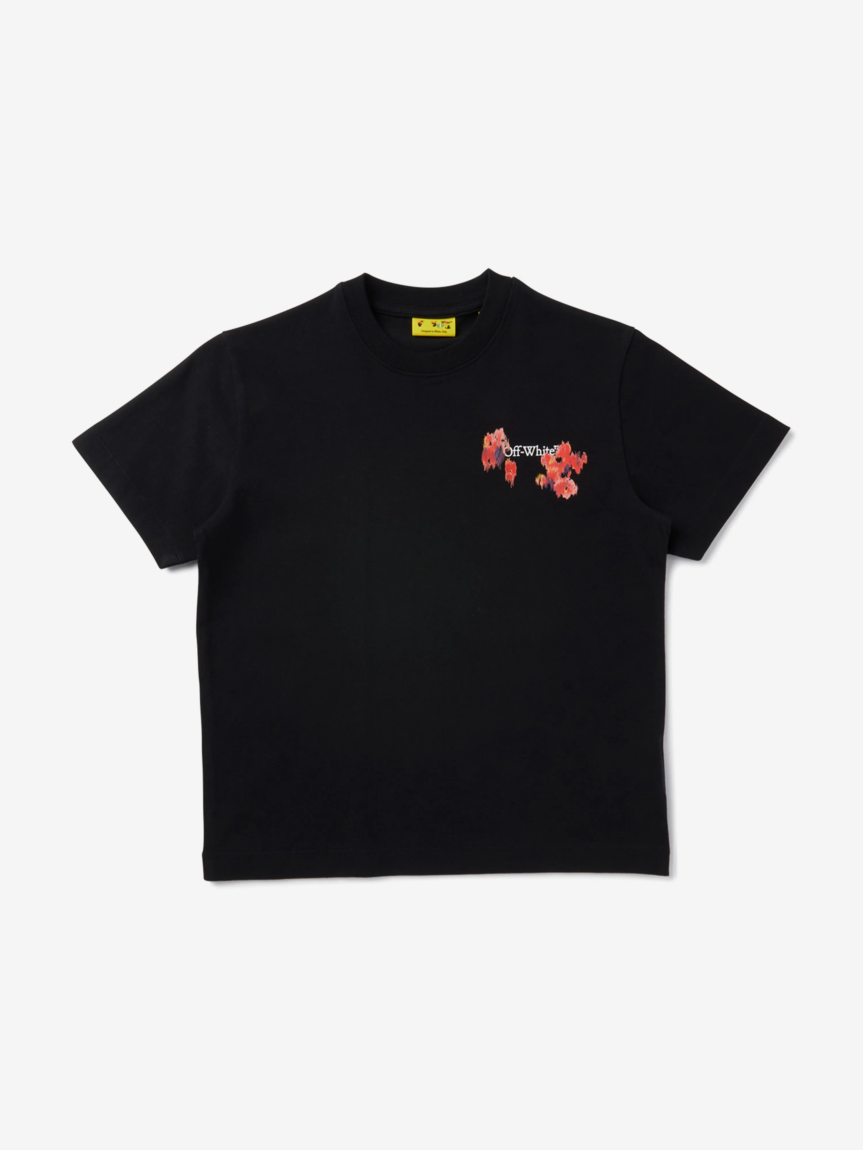 Mädchen Pfeil Blumen T-Shirt in Schwarz