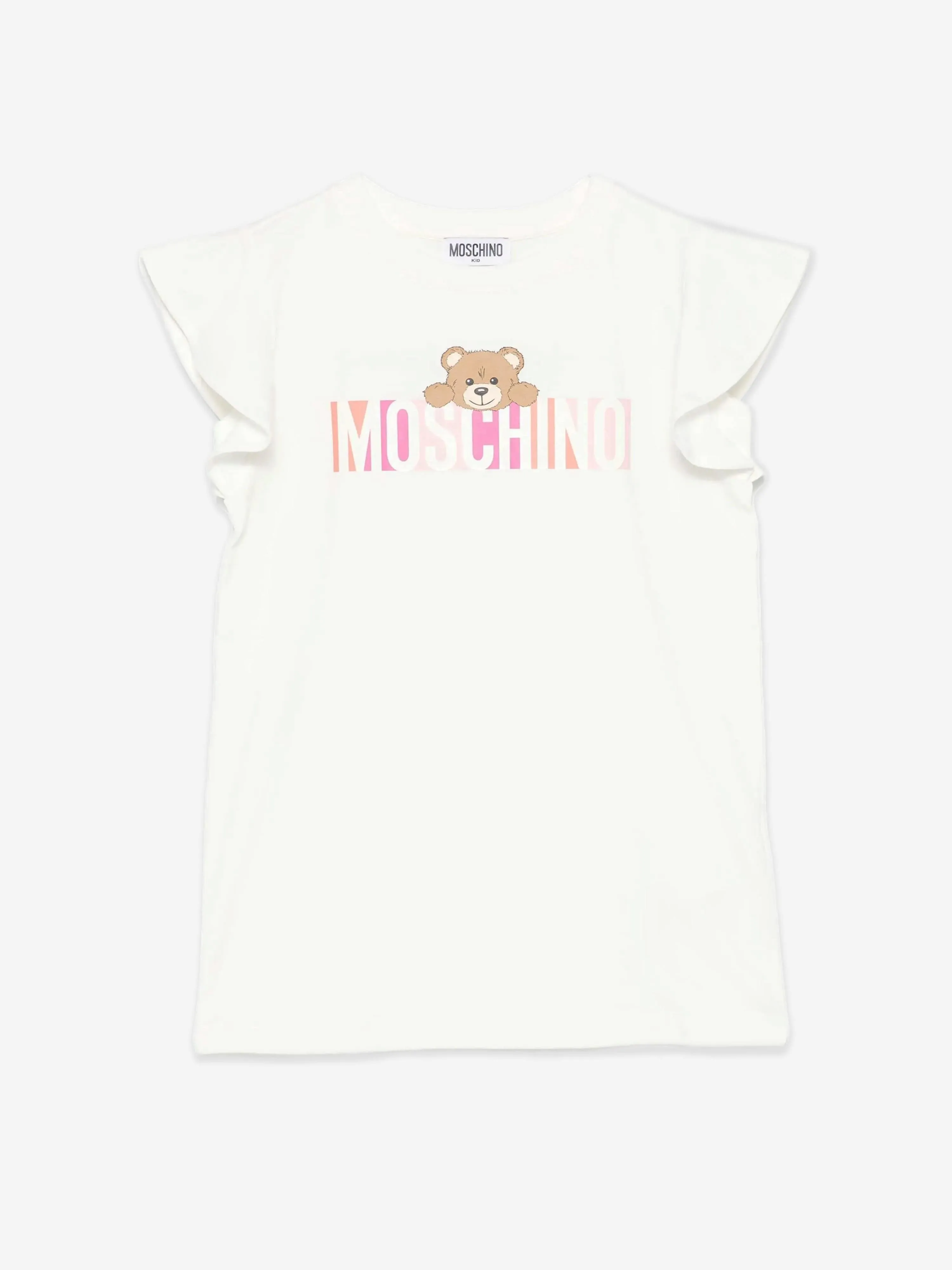 Mädchen Bär Logo Kleid in Elfenbein