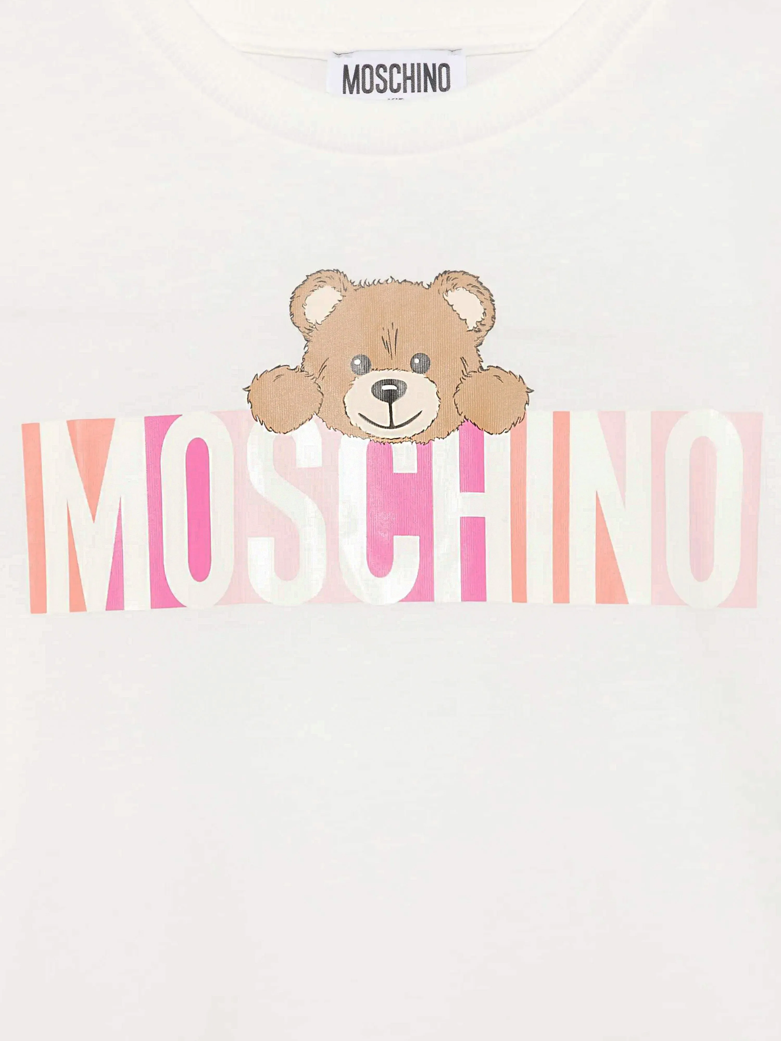 Mädchen Bär Logo T-Shirt in Elfenbein