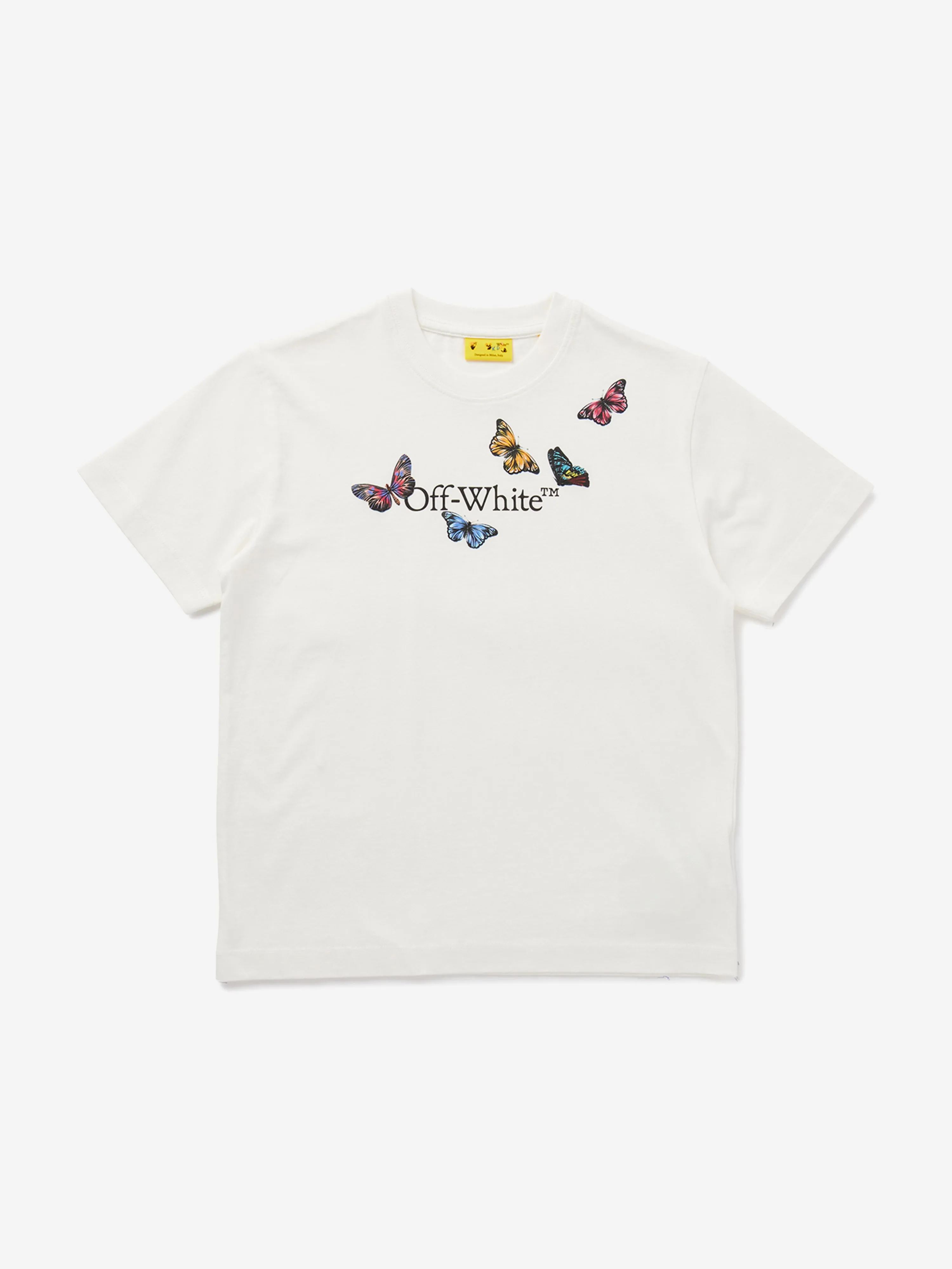 Mädchen Buchliebhaber Schmetterling T-Shirt in Weiß