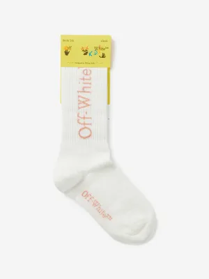 Mädchen Lesesocken Lang in Weiß