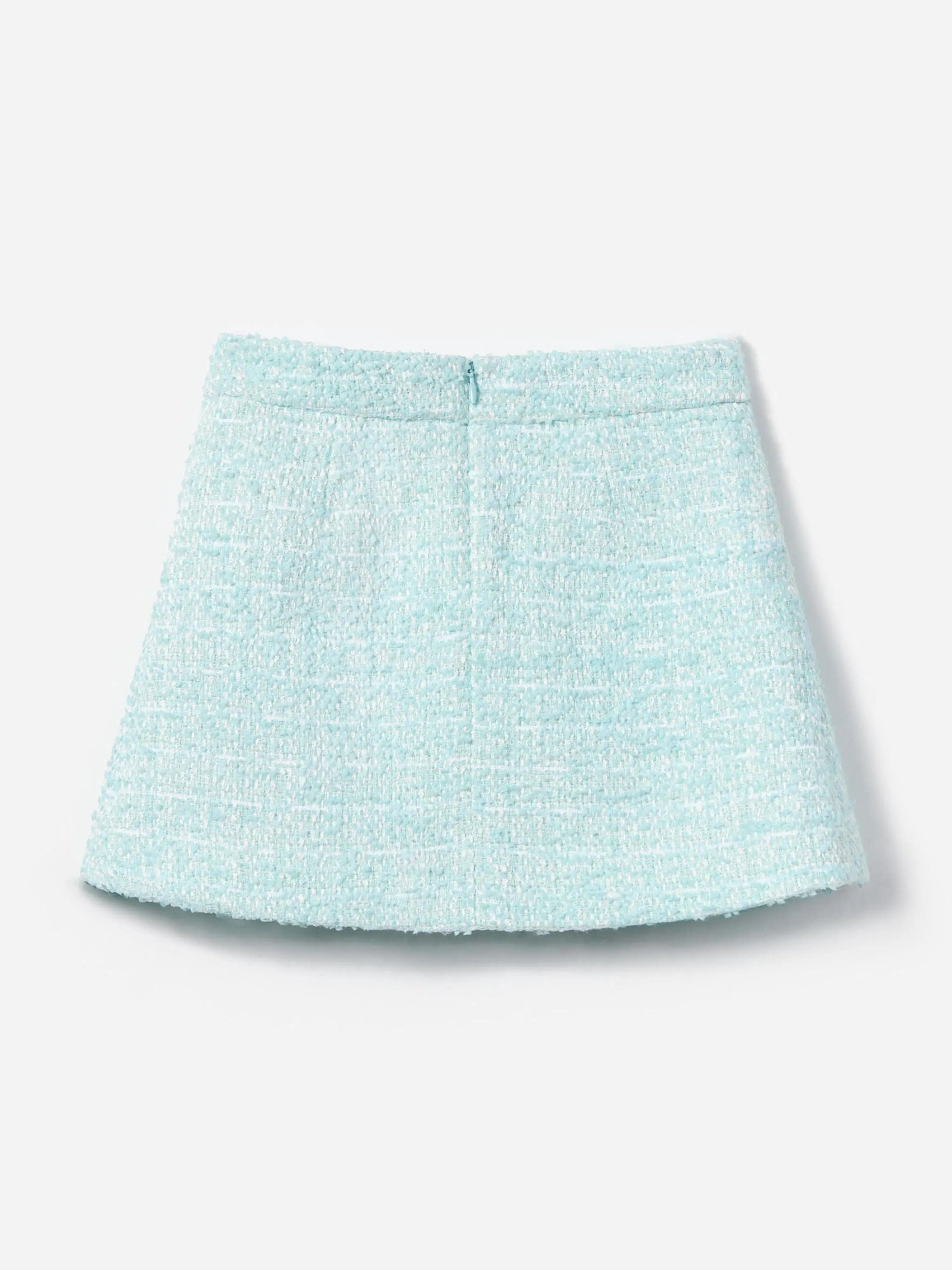 Mädchen Bouclé-Blumen-Rock mit Pailletten in Blau