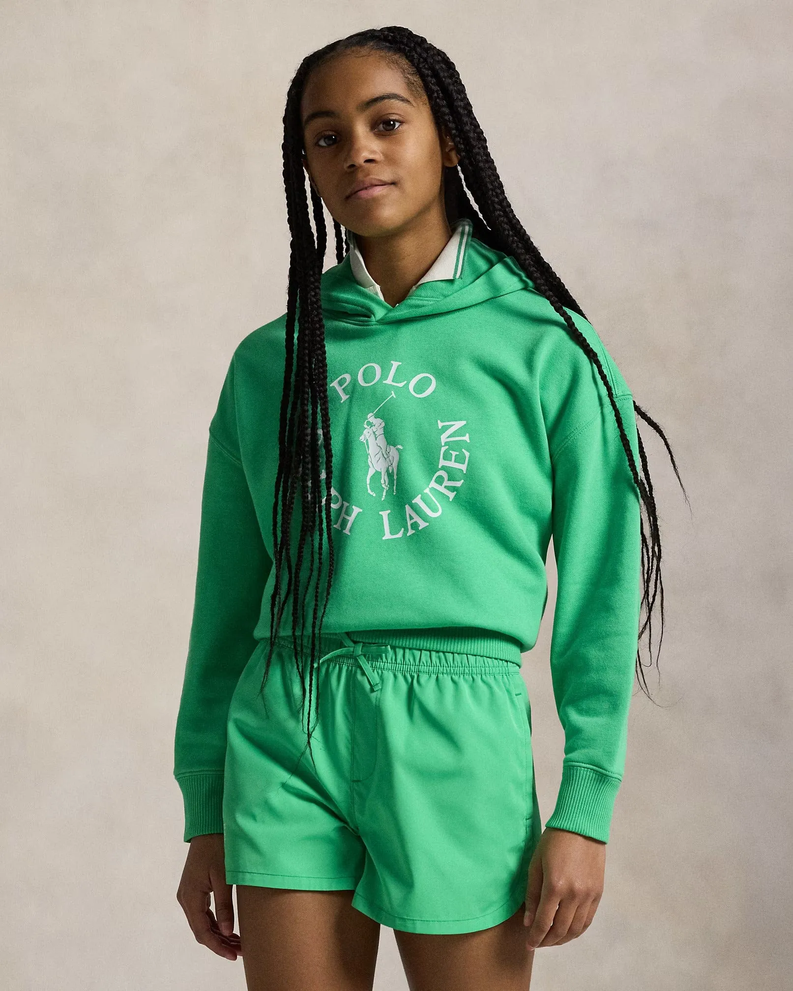 Mädchen Bubble Hoodie in Grün