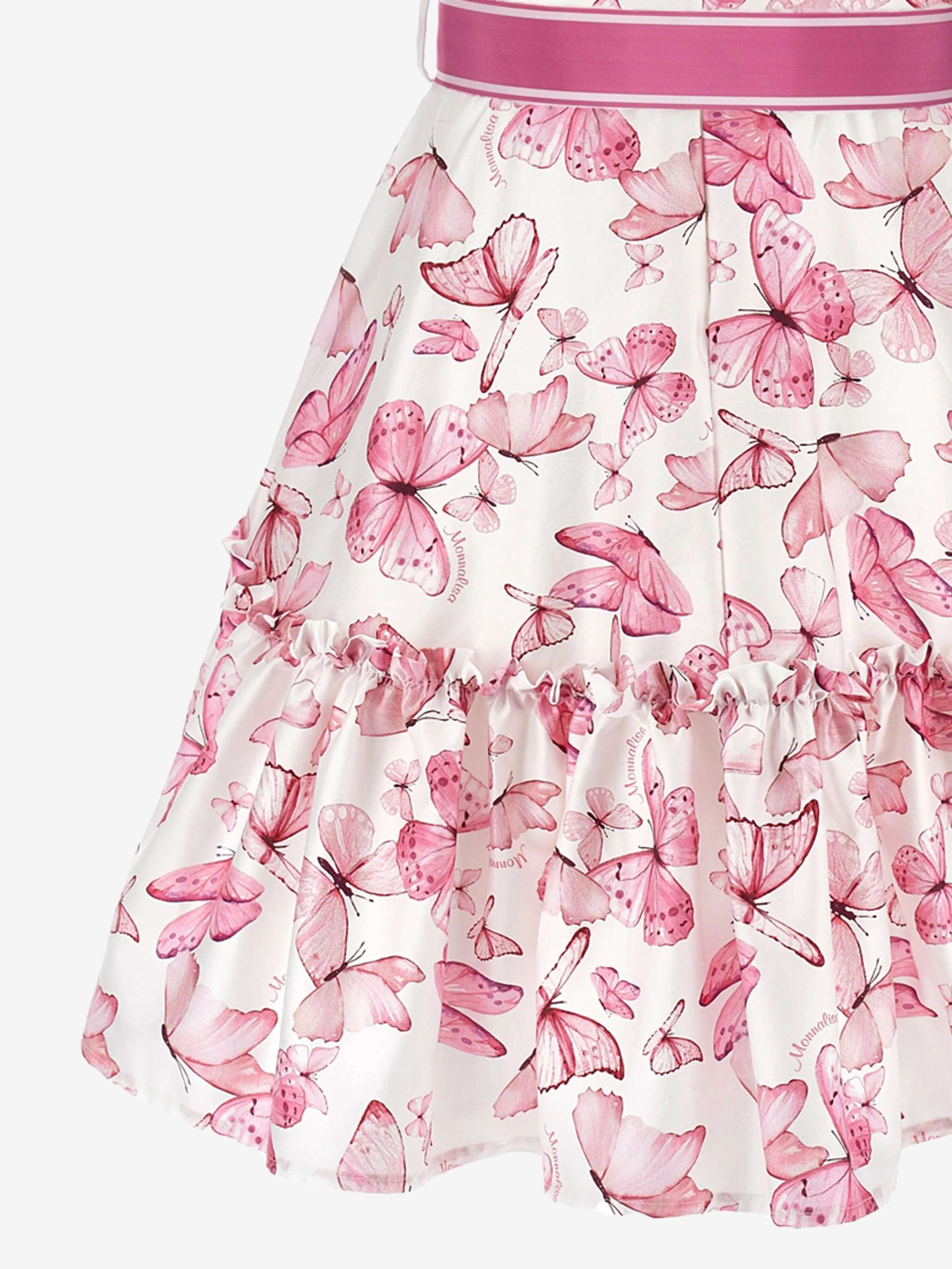 Mädchen Schmetterlingsdruck Kleid in Rosa