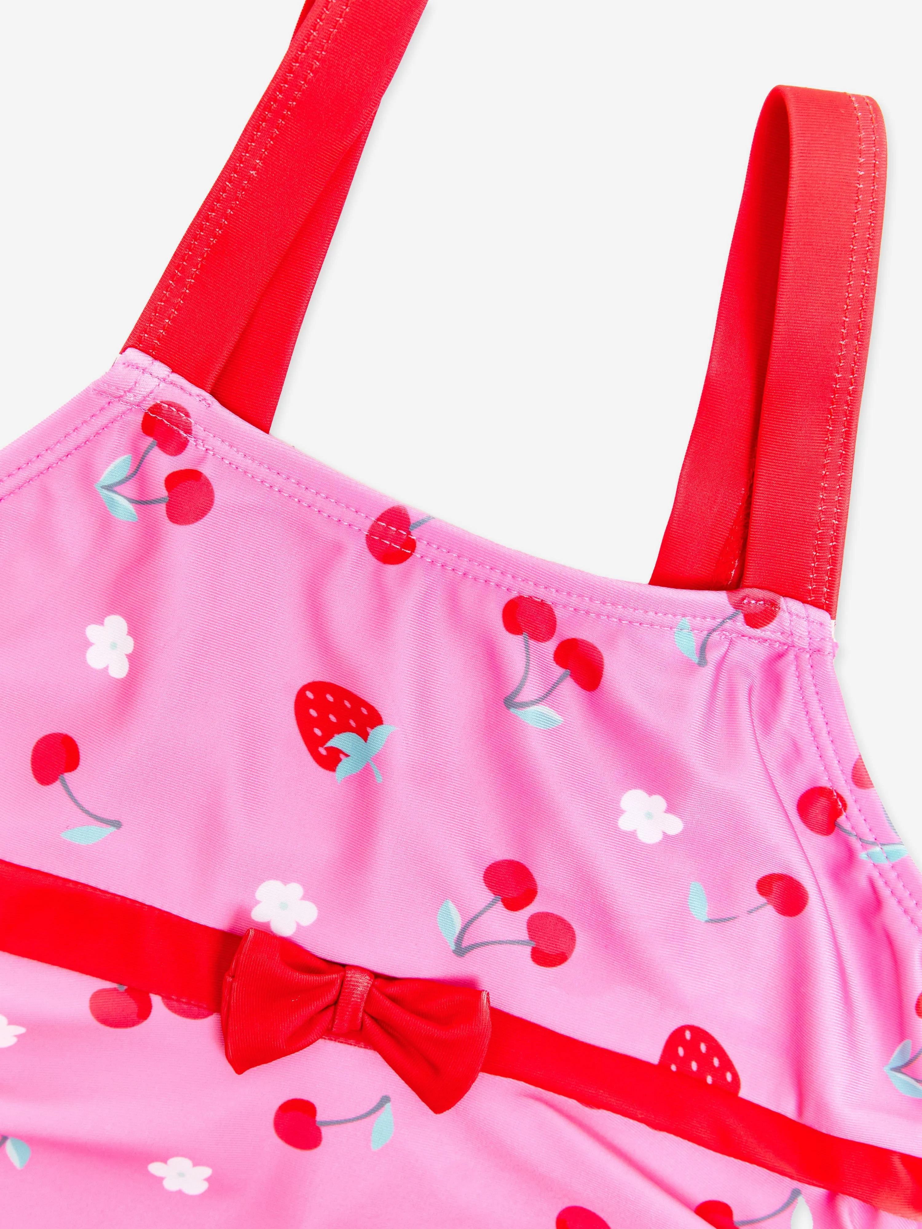 Mädchen Kirsch Badeanzug in Rosa (UPF50 )