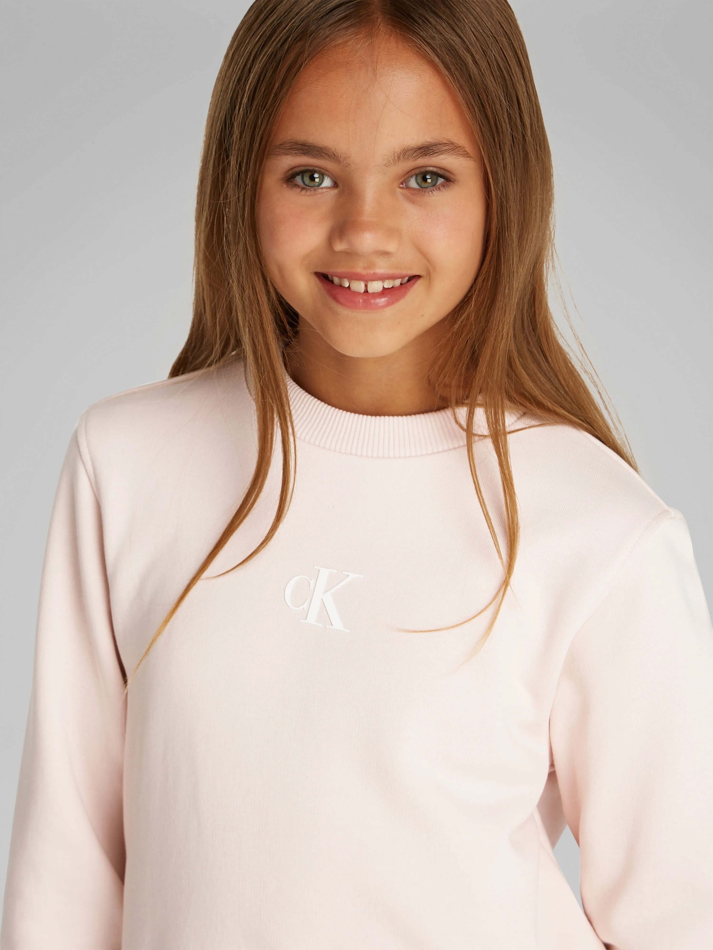 Mädchen CK Logo Sweatshirt in Rosa