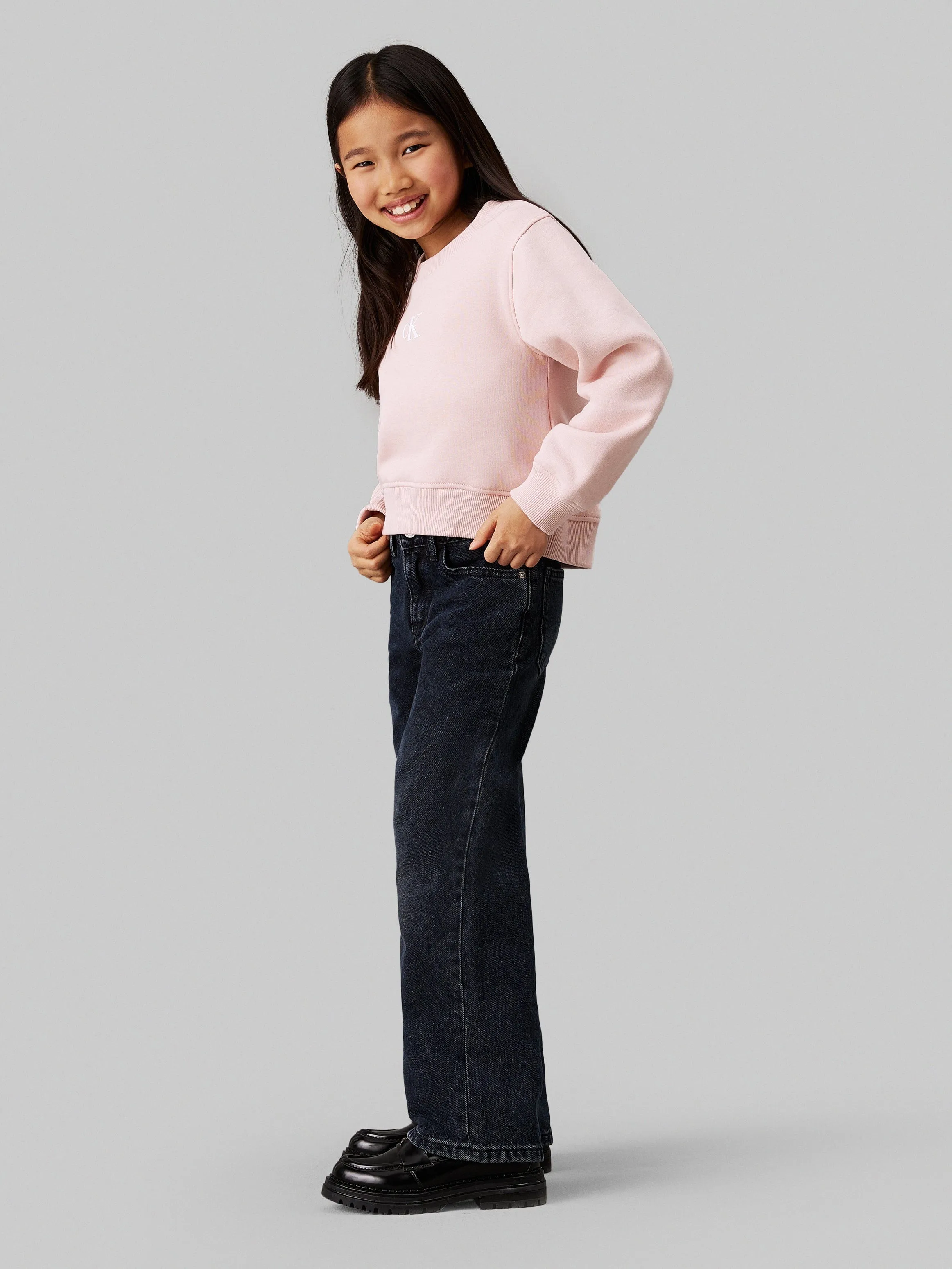 Mädchen CK Logo Sweatshirt in Rosa