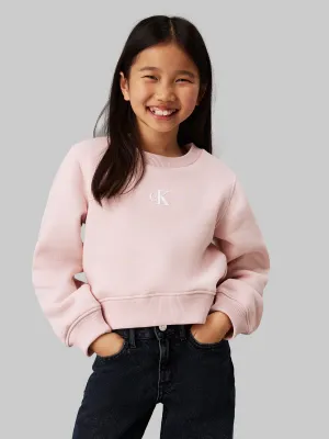 Mädchen CK Logo Sweatshirt in Rosa